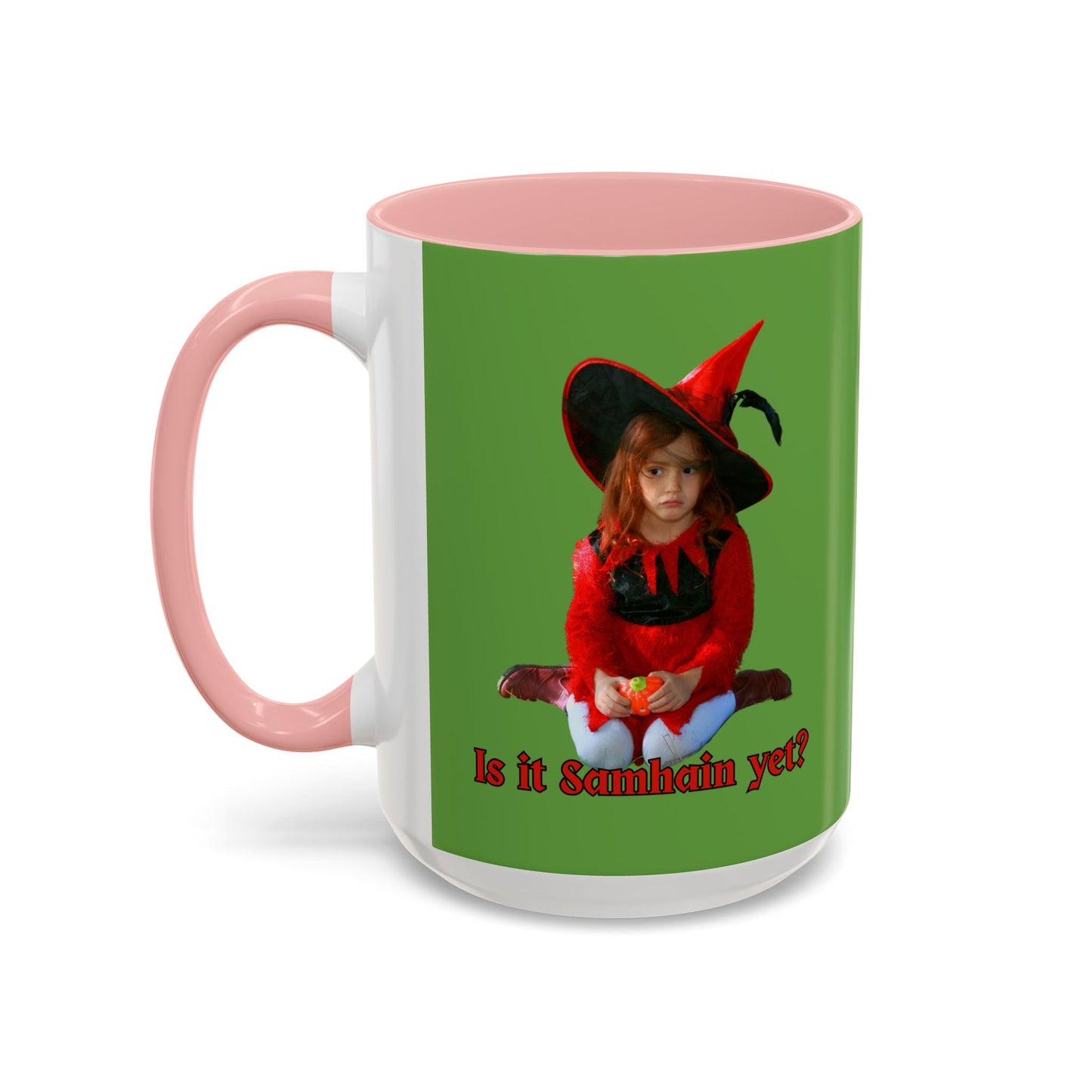 Is it Samhain yet? Green Accent Mug by CreepyCrafts.boo