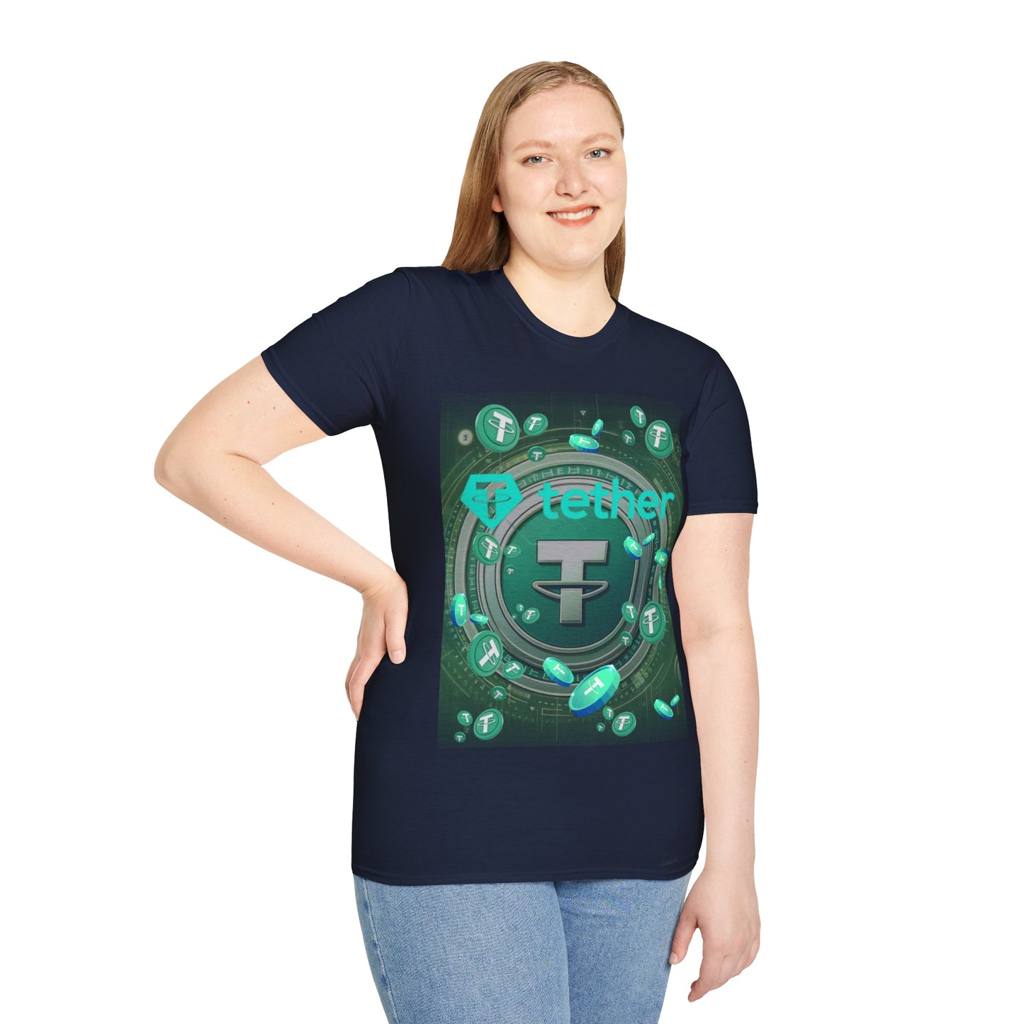 Tether DKcolors Unisex T-Shirt by cypherpunkgear.com