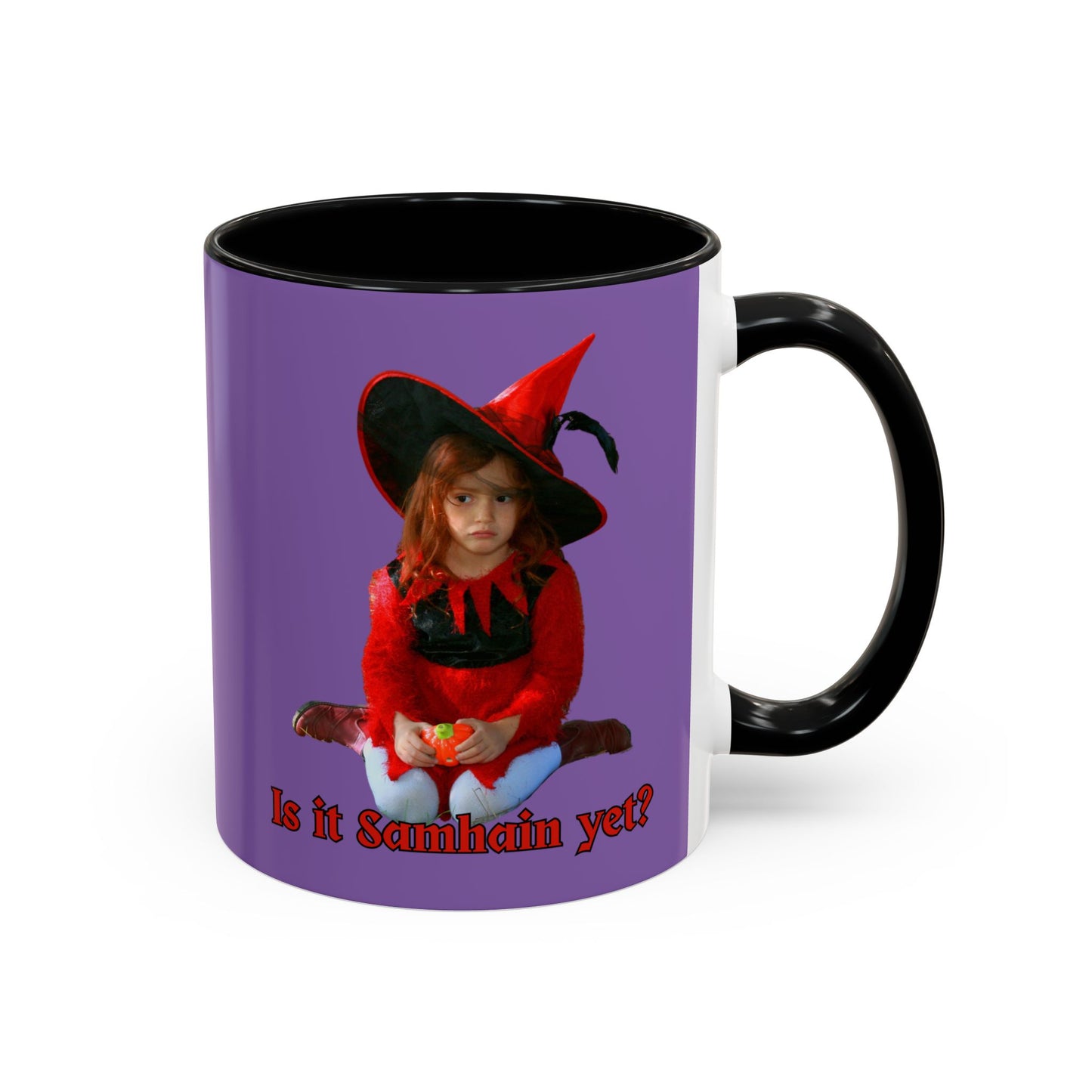 Is it Samhain yet? Light Purple Accent Mug by CreepyCrafts.boo