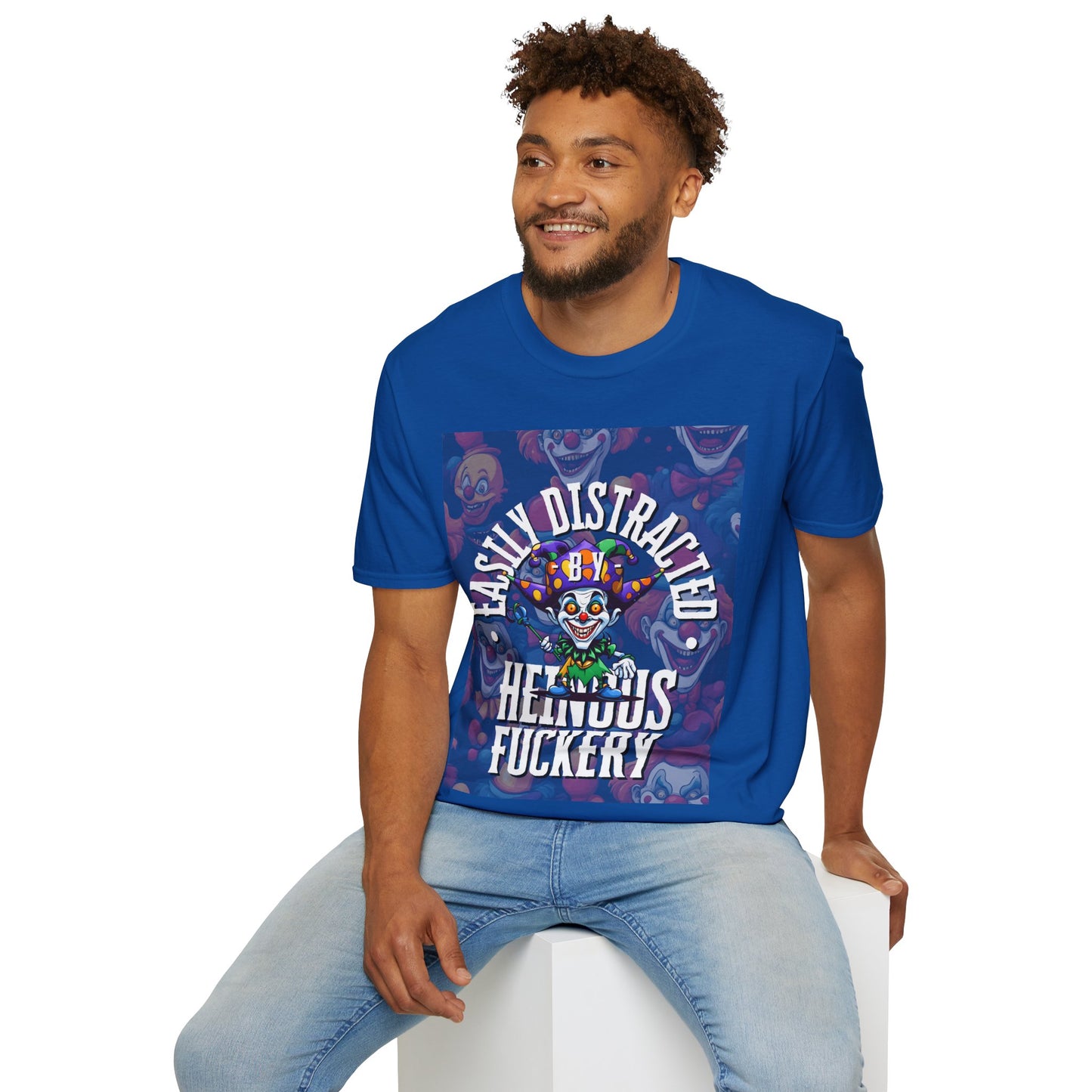 Easily Distracted by Heinous Fuckery Little Jincs DKcolors Unisex T-Shirt by cypherpunkgear.com