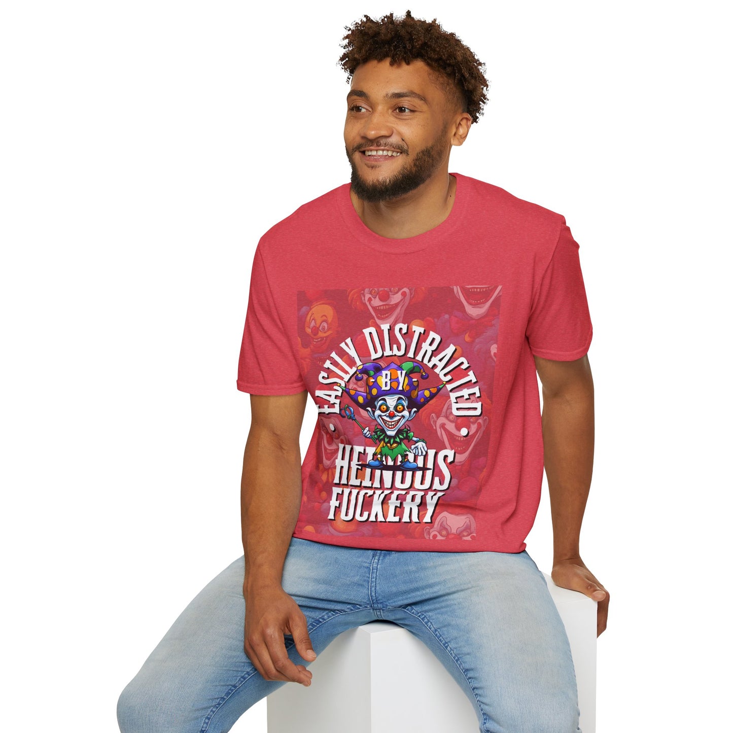 Easily Distracted by Heinous Fuckery Little Jincs LTcolors Unisex T-Shirt by cypherpunkgear.com