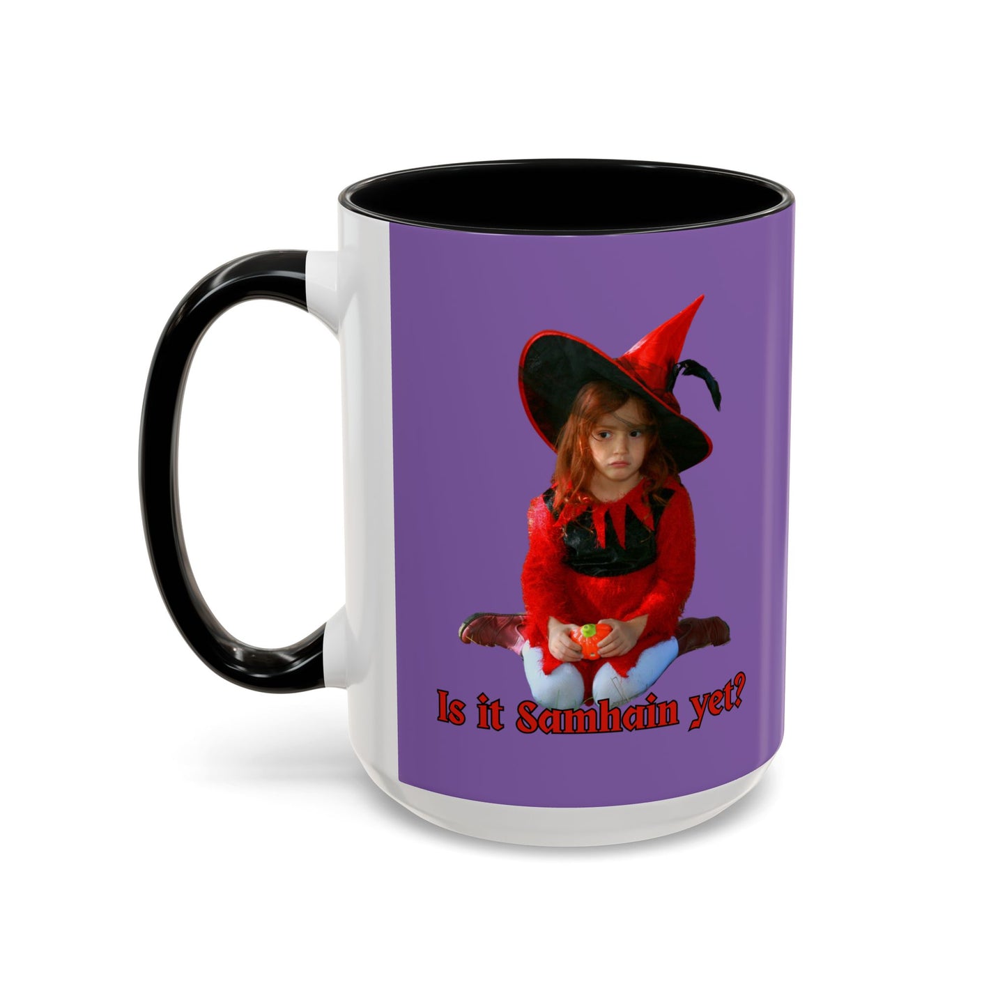 Is it Samhain yet? Light Purple Accent Mug by CreepyCrafts.boo