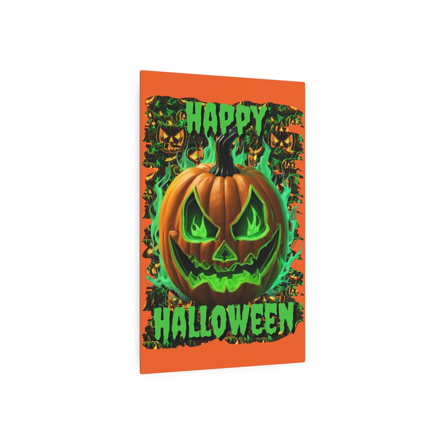 Happy Halloween Green Jack Metal Art Sign by CreepyCrafts.boo