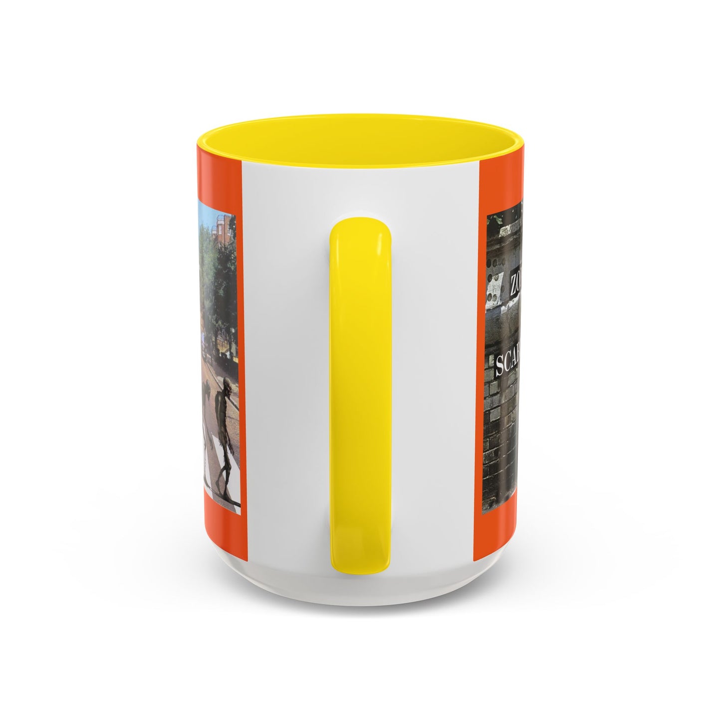 2-sided, Scabby Road Orange Accent Mug by CreepyCrafts.boo