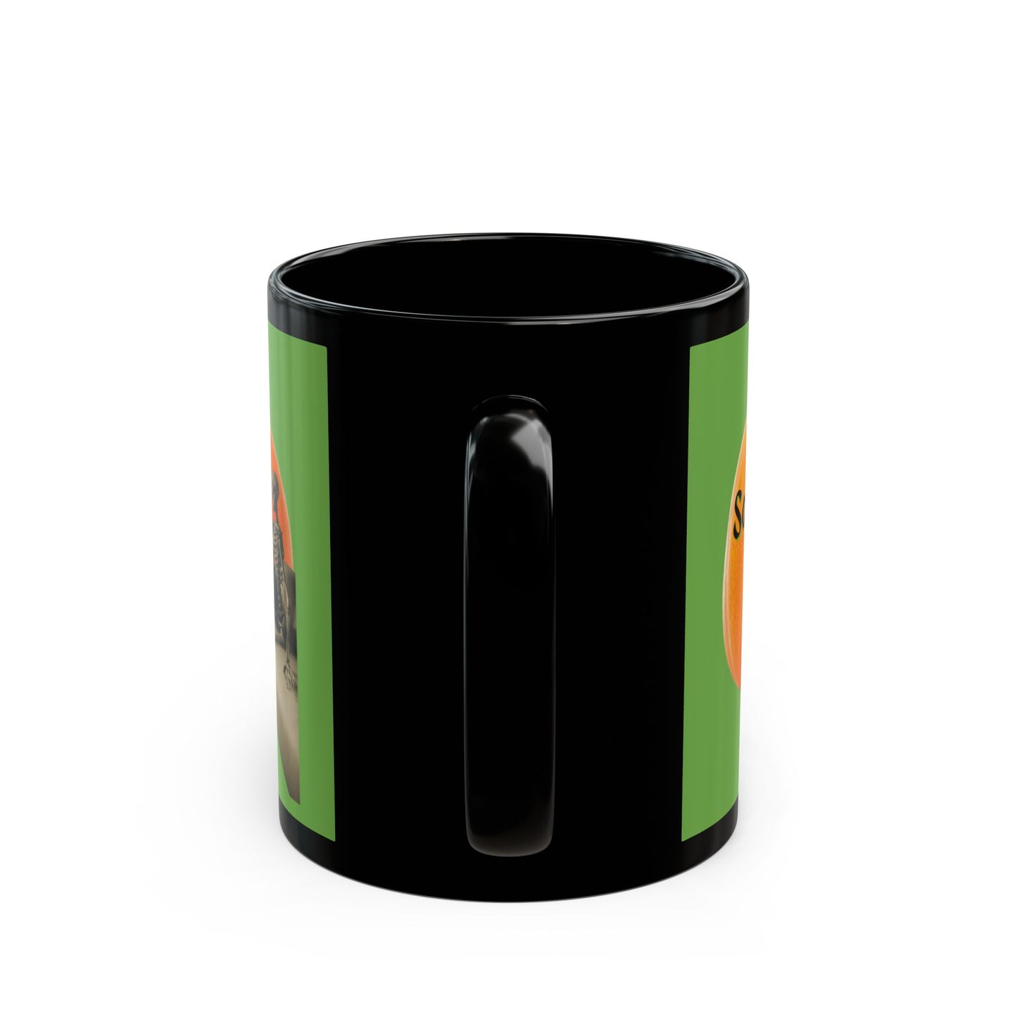 Is It Samhain Yet? Skeleton's Giant Pumpkin Green Mug by CreepyCrafts.boo