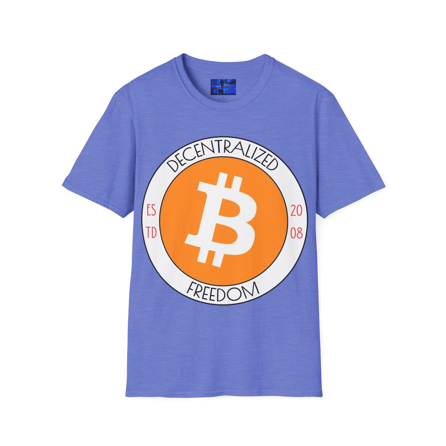 Bitcoin Decentralized Freedom LTcolors Unisex T-Shirt by cypherpunkgear.com