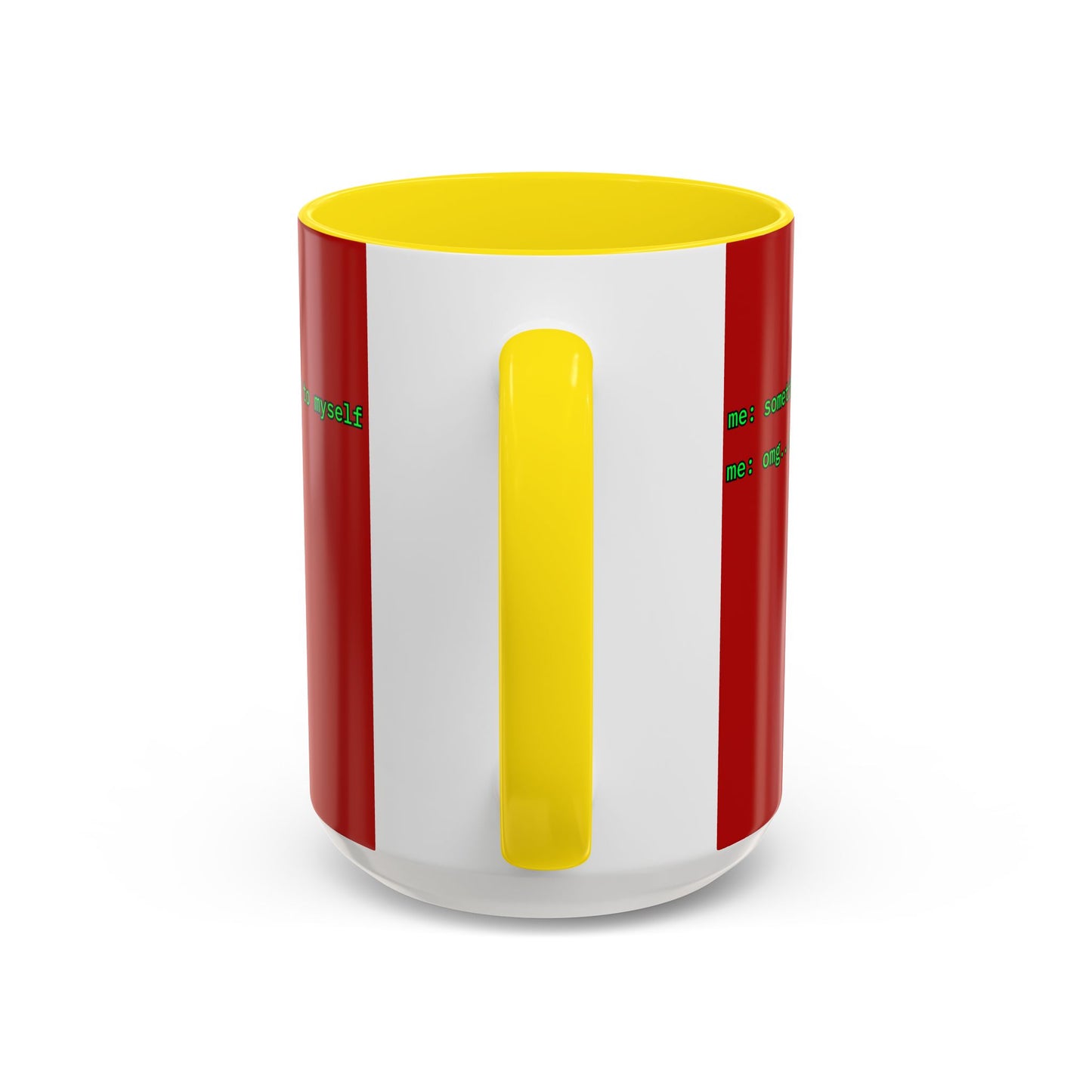 Sometimes I talk to myself - me: omg...same Red Accent Mug by cypherpunkgear.com