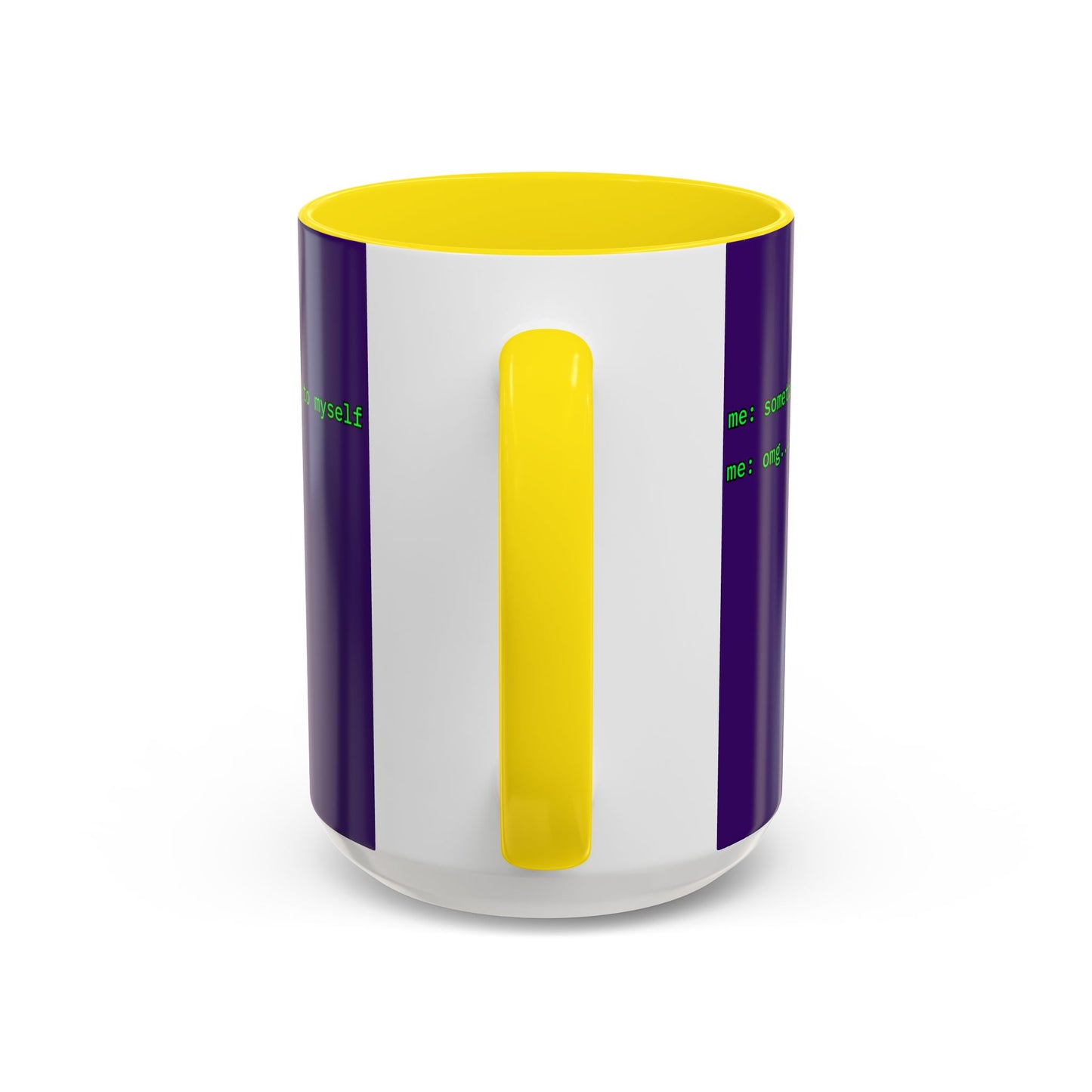 Sometimes I talk to myself - me: omg...same Purple Accent Mug by cypherpunkgear.com
