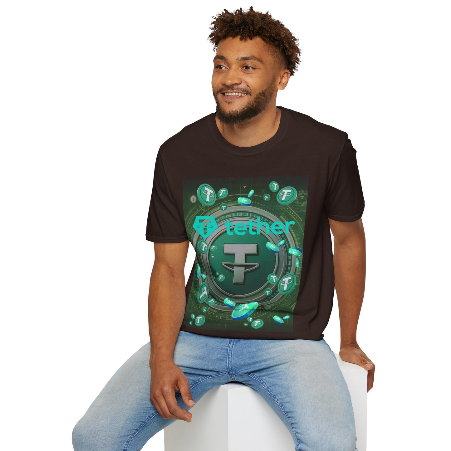 Tether DKcolors Unisex T-Shirt by cypherpunkgear.com