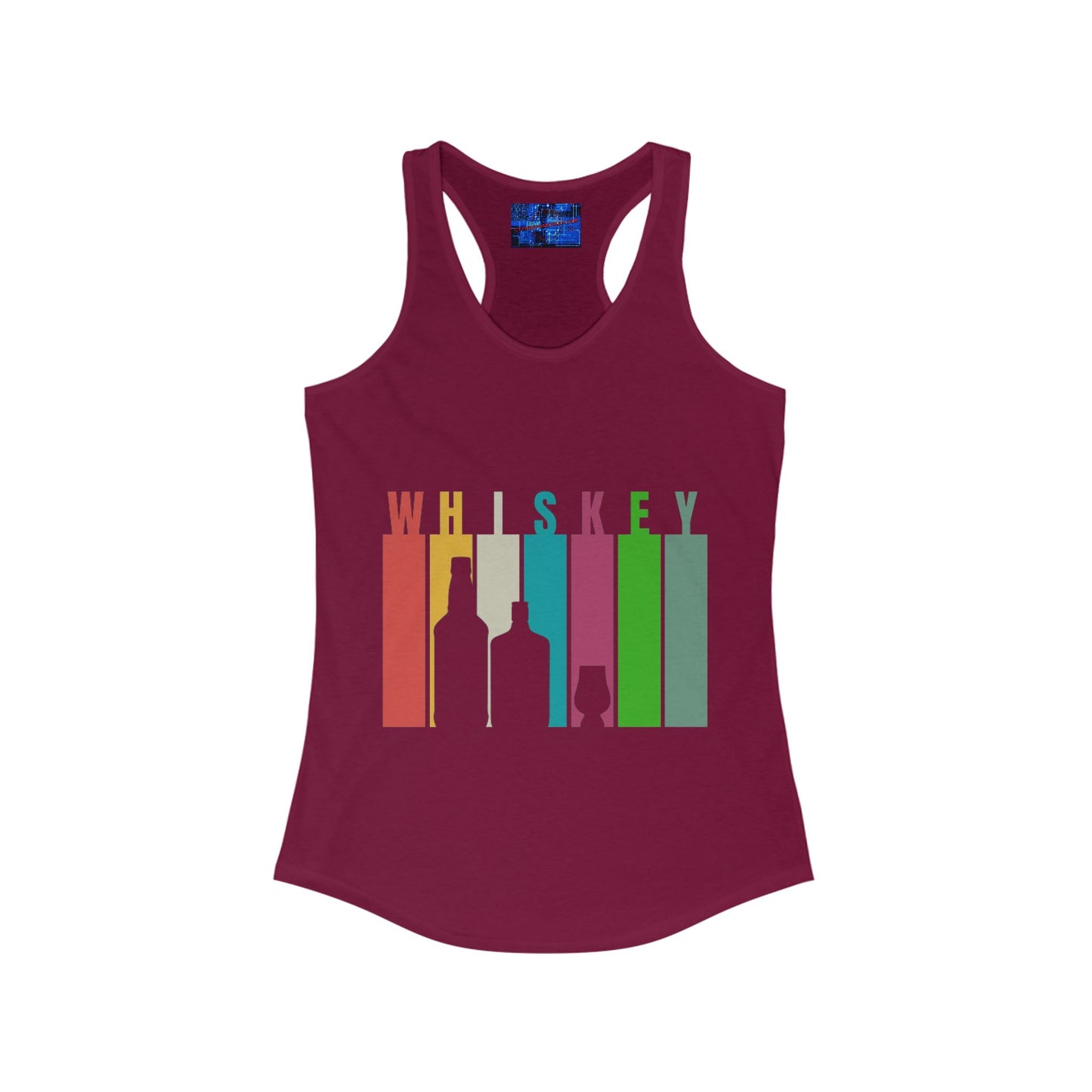 Whiskey spelled with an 'e' Women's Racerback Tank Top by cypherpunkgear.com