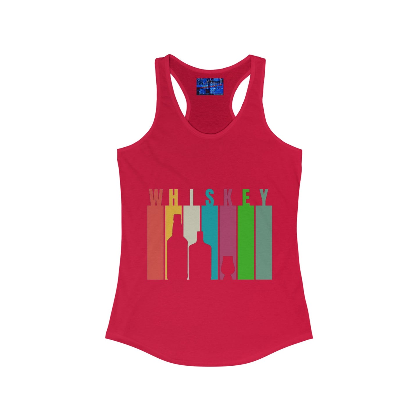 Whiskey spelled with an 'e' Women's Racerback Tank Top by cypherpunkgear.com