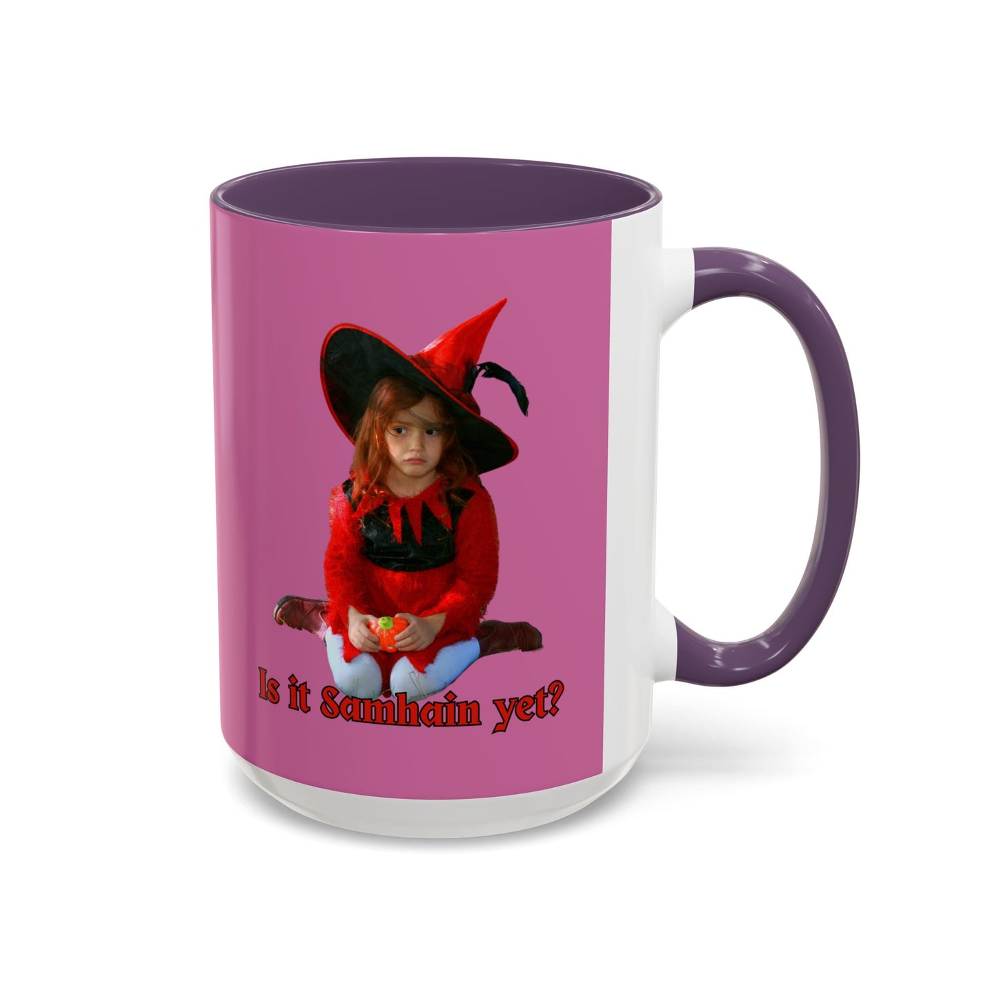Is it Samhain yet? Pink Accent Mug by CreepyCrafts.boo