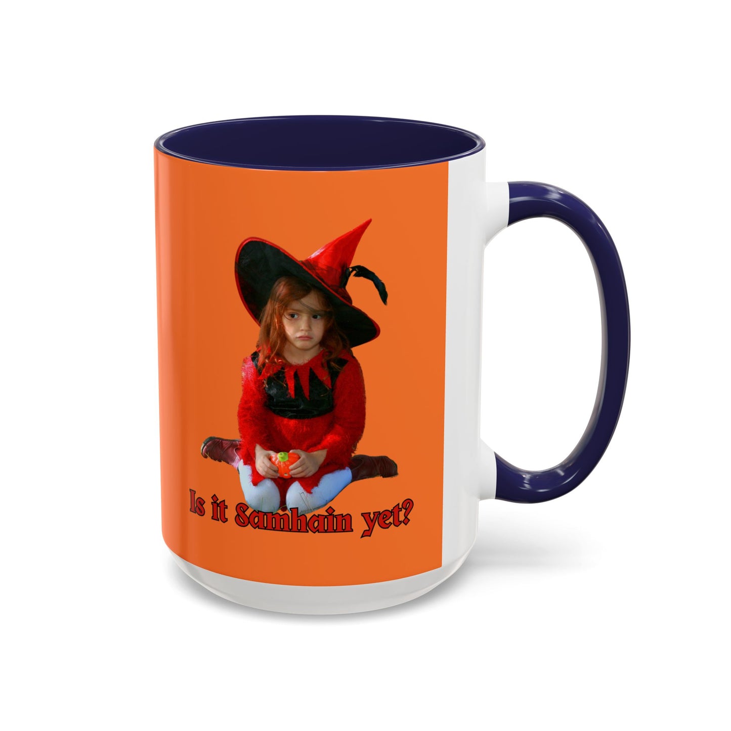 Is it Samhain yet? Orange Accent Mug by CreepyCrafts.boo