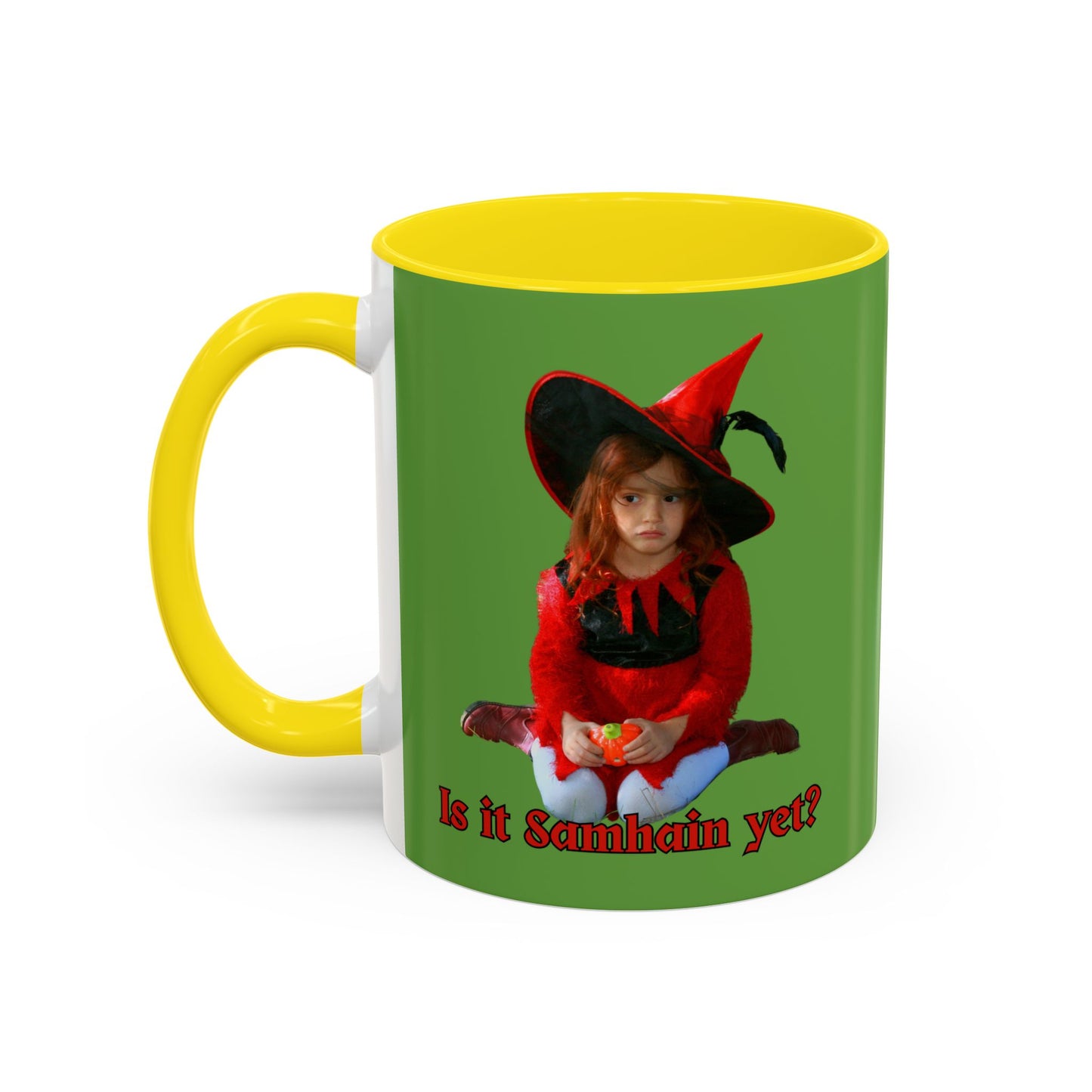 Is it Samhain yet? Green Accent Mug by CreepyCrafts.boo