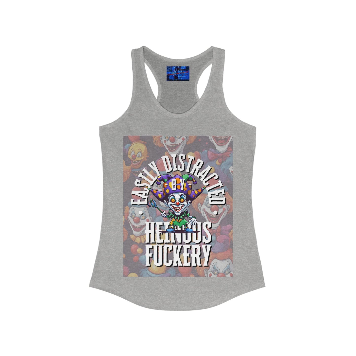 Easily Distracted by Heinous Fuckery Little Jincs Women's Racerback Tank Top by cypherpunkgear.com