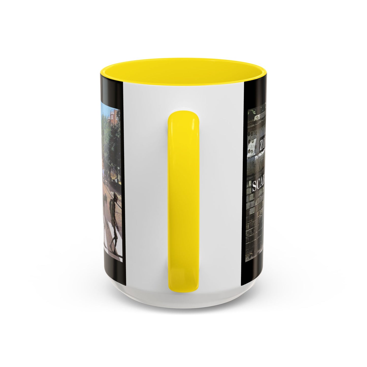 2-sided, Scabby Road Black Accent Mug by CreepyCrafts.boo