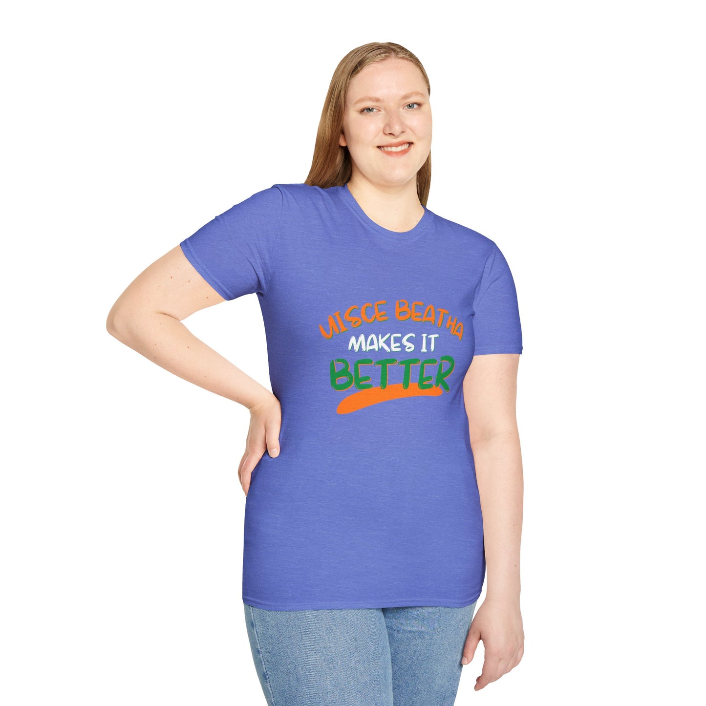Uisce Beatha makes it better OWGfont LTcolors Unisex T-Shirt by cypherpunkgear.com