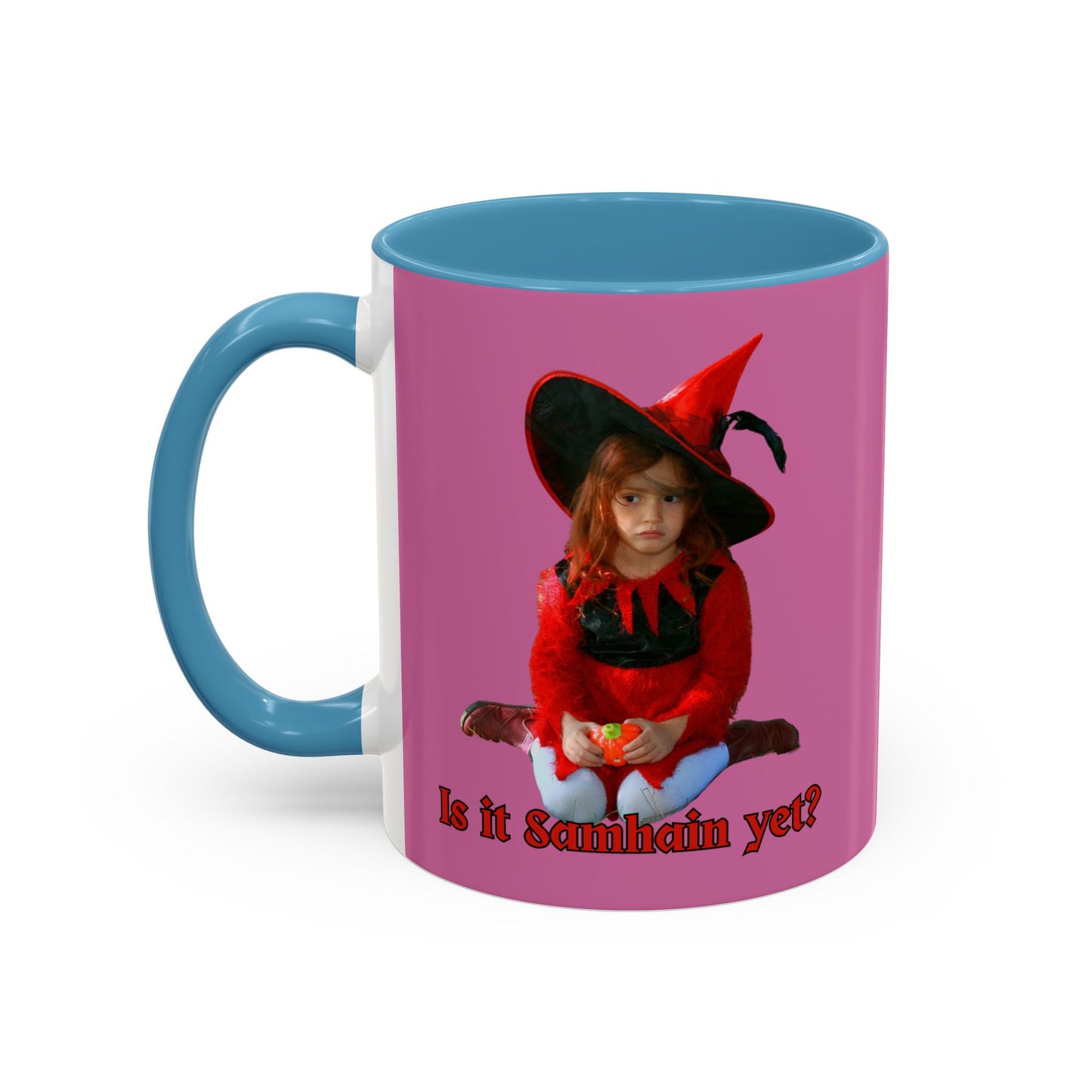 Is it Samhain yet? Pink Accent Mug by CreepyCrafts.boo