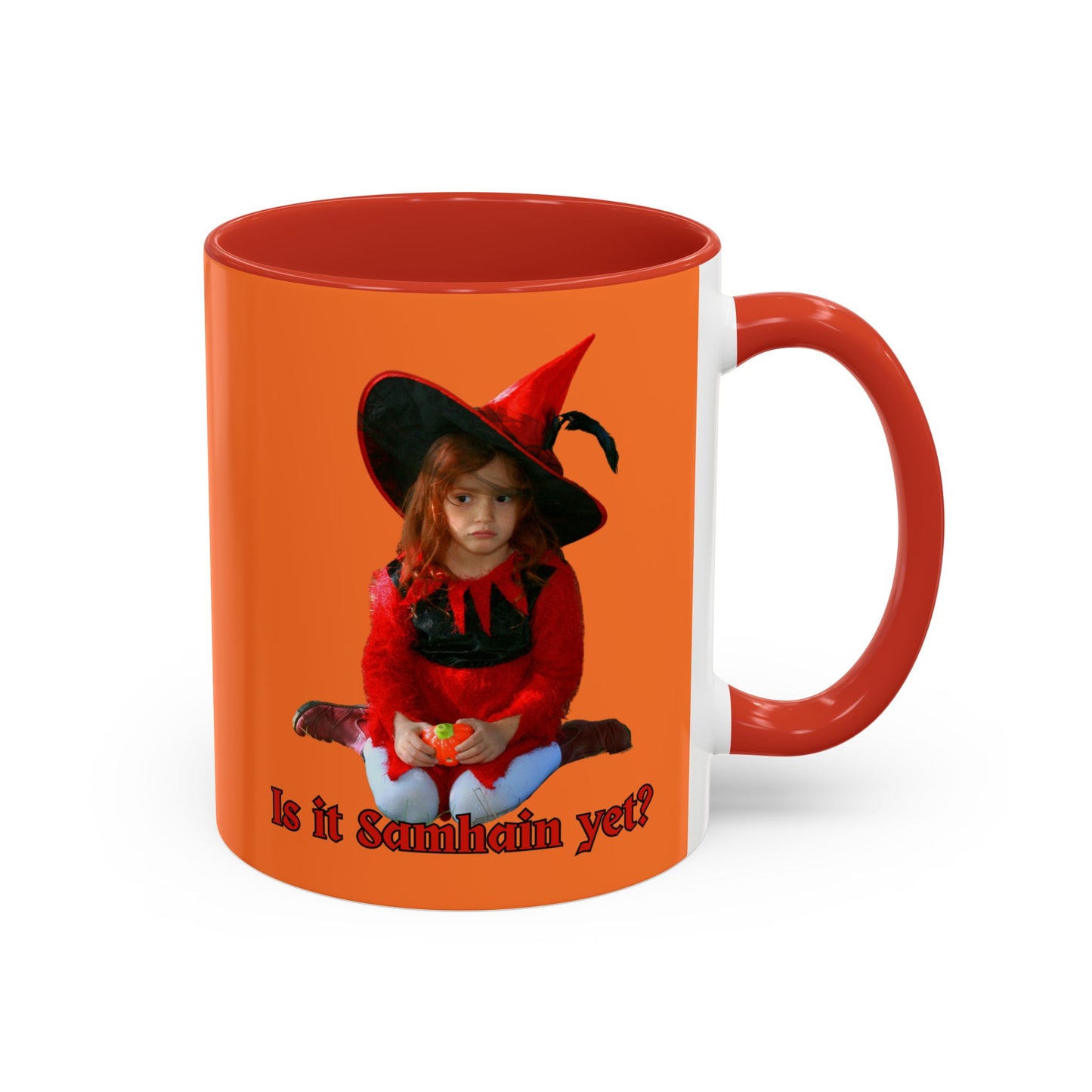 Is it Samhain yet? Orange Accent Mug by CreepyCrafts.boo