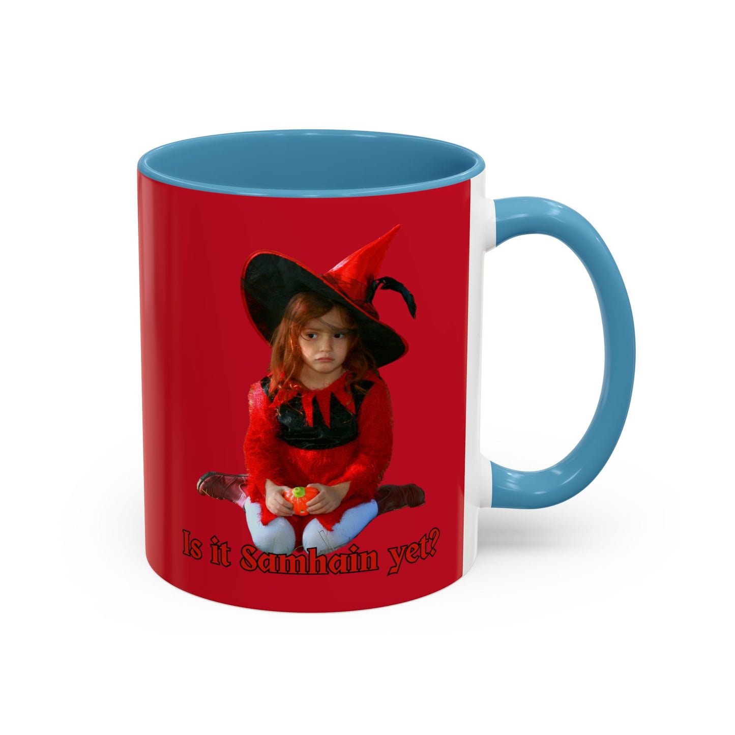 Is it Samhain yet? Red Accent Mug by CreepyCrafts.boo