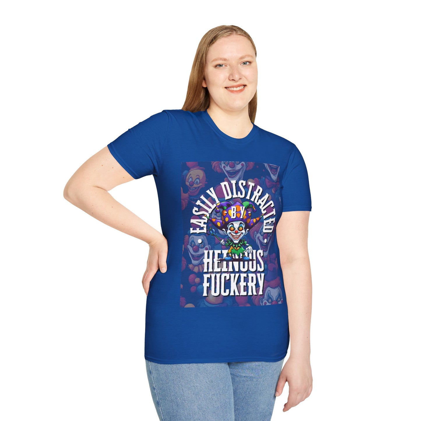 Easily Distracted by Heinous Fuckery Little Jincs DKcolors Unisex T-Shirt by cypherpunkgear.com