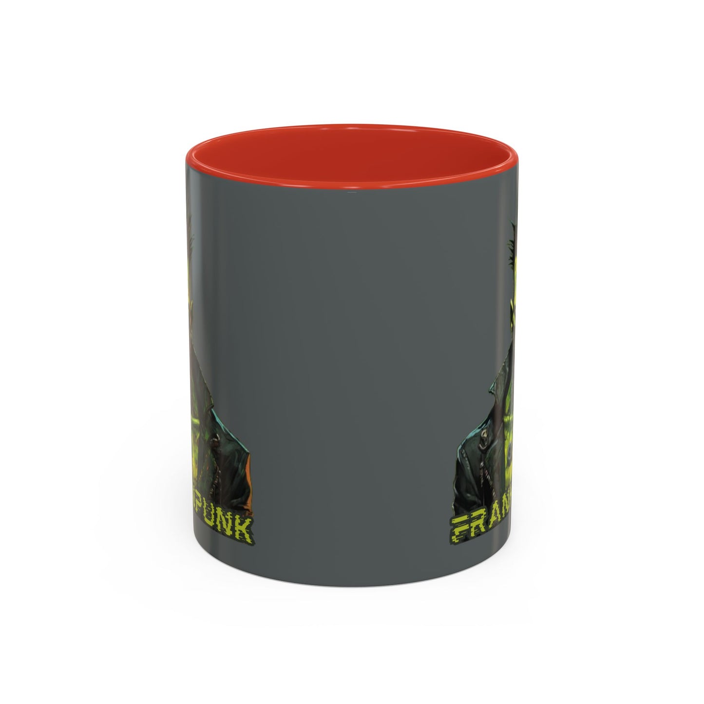 Frankenpunk Grey Accent Mug by CreepyCrafts.boo