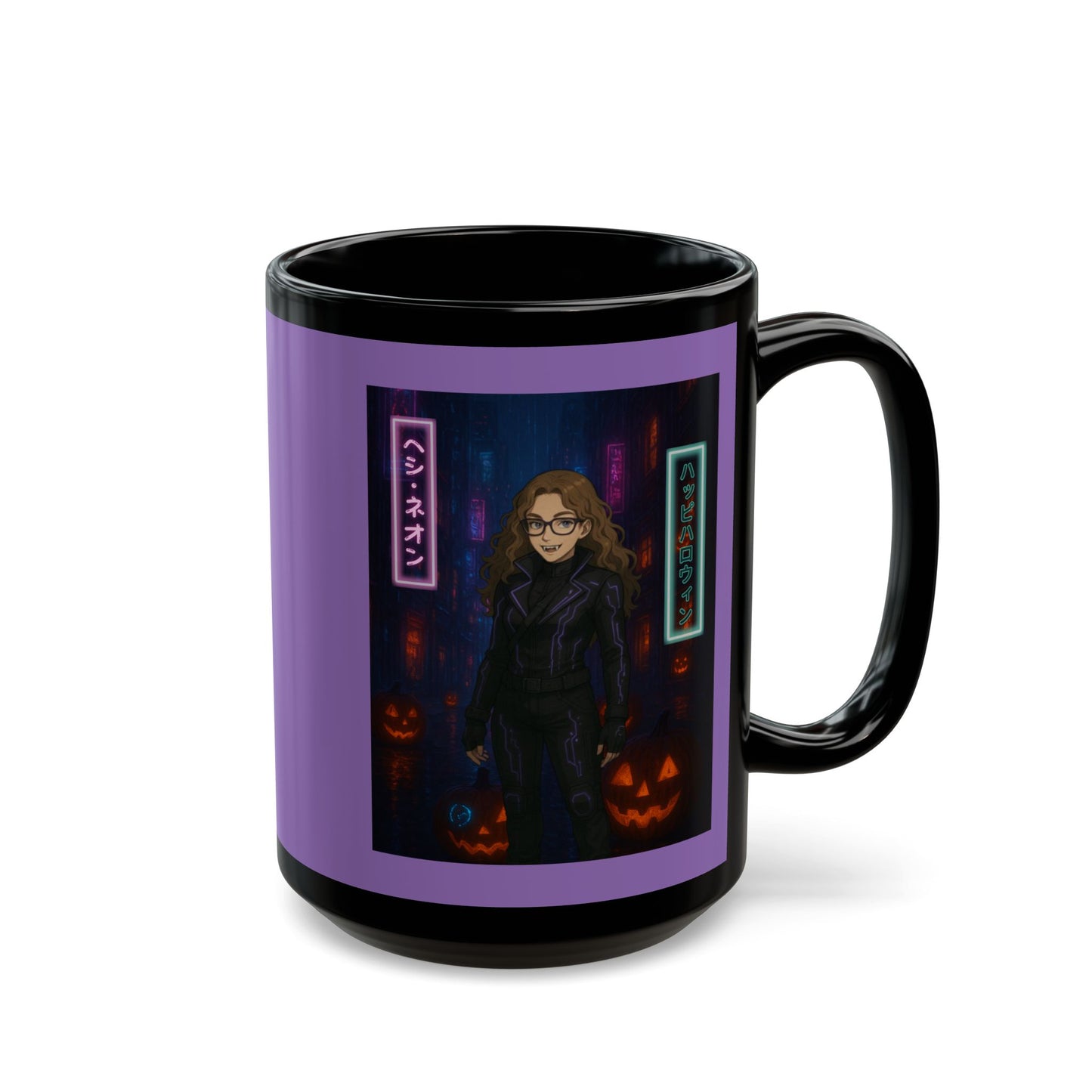 Hethyr Neon Light Purple Mug by CreepyCrafts.boo
