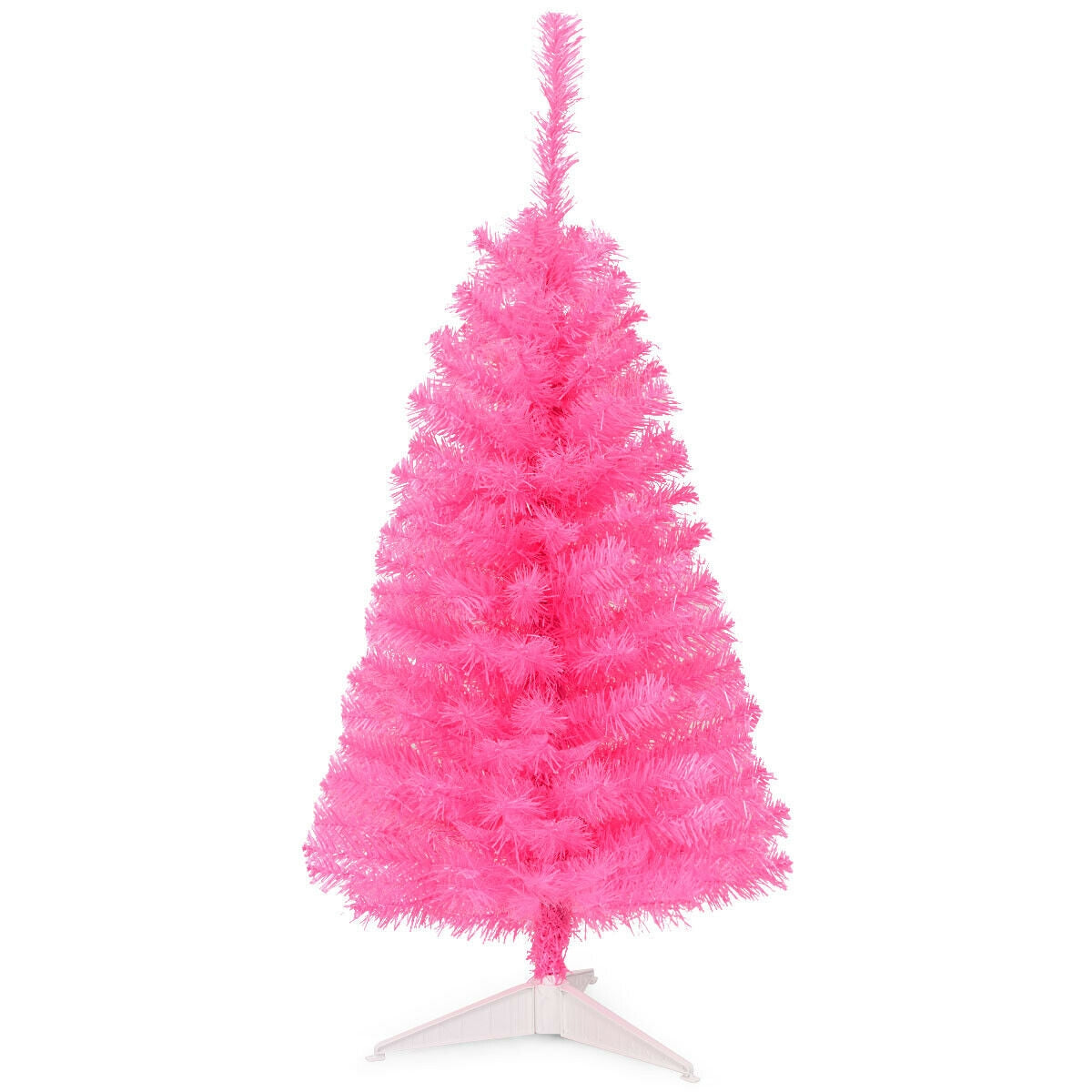 36 Inch Unlit Artificial Christmas Mini Tree with Plastic Stand-Green