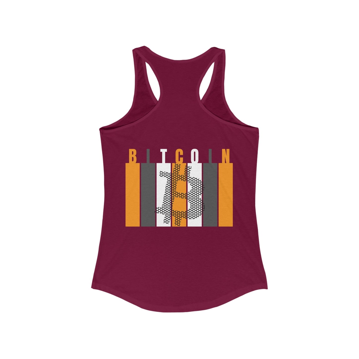 2 - sided Bitcoin (BTC) Freedom Women's Racerback Tank Top by cypherpunkgear – cypherpunkgear.com | Cypherpunk Merch