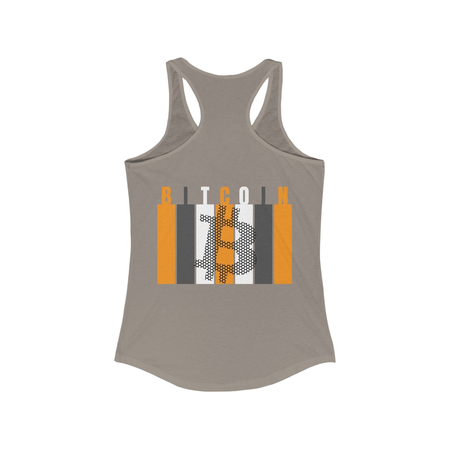 2 - sided Bitcoin (BTC) Freedom Women's Racerback Tank Top by cypherpunkgear – cypherpunkgear.com | Cypherpunk Merch