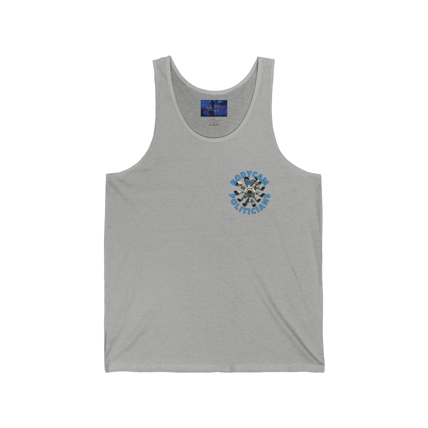 2 - sided Bodycam the Politicians Cameras Unisex Jersey Tank Top by cypherpunkgear – cypherpunkgear.com | Cypherpunk Merch