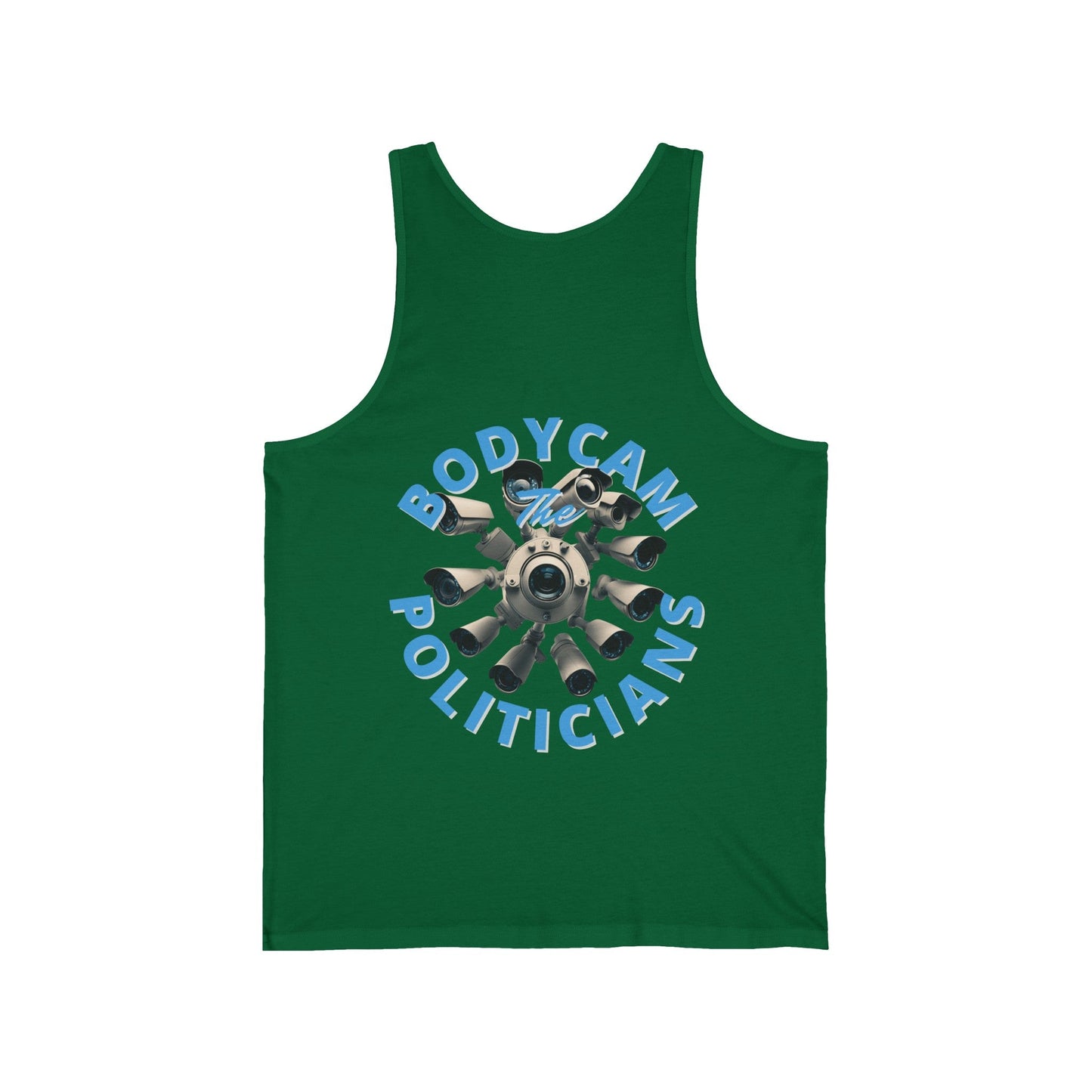 2 - sided Bodycam the Politicians Cameras Unisex Jersey Tank Top by cypherpunkgear – cypherpunkgear.com | Cypherpunk Merch