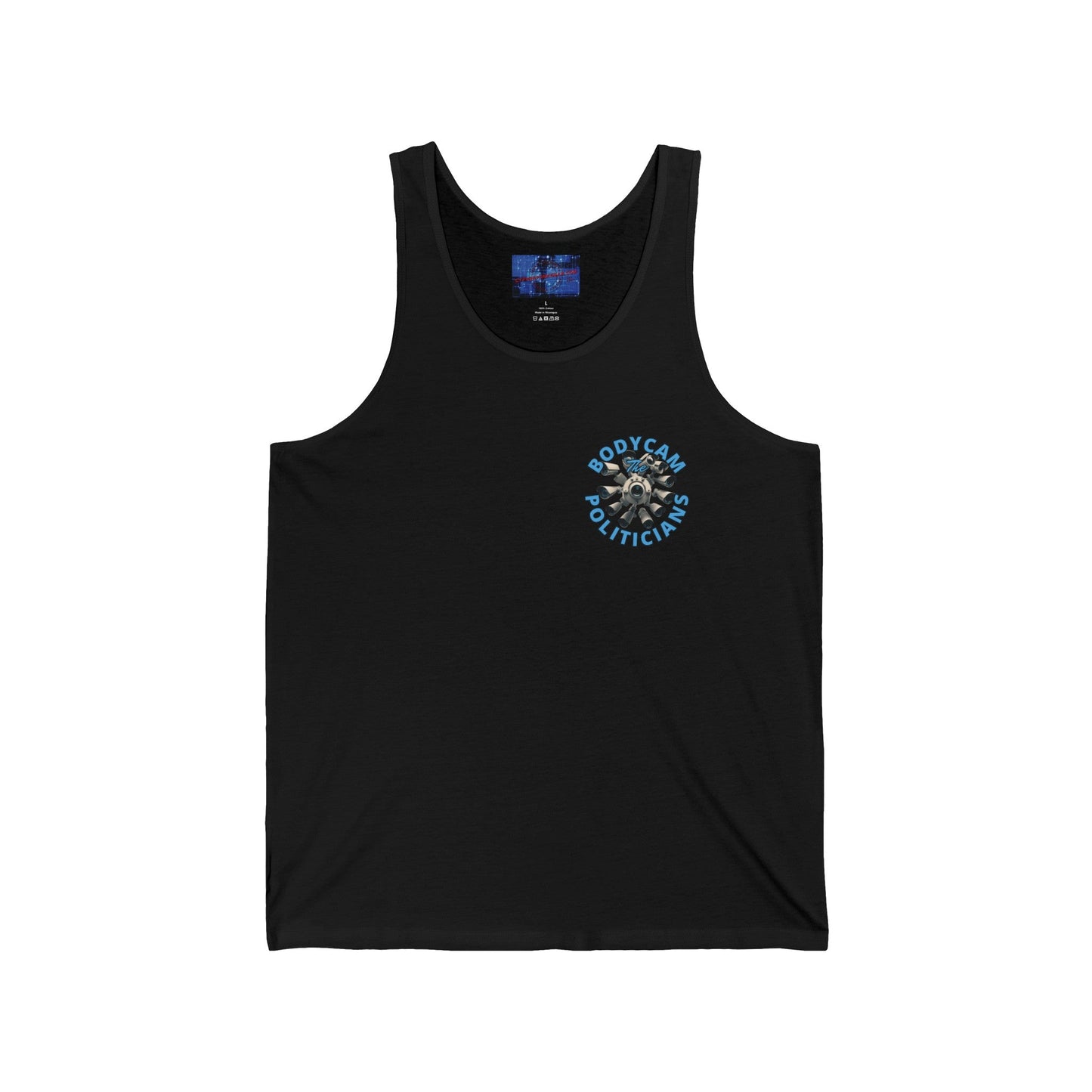 2 - sided Bodycam the Politicians Cameras Unisex Jersey Tank Top by cypherpunkgear – cypherpunkgear.com | Cypherpunk Merch