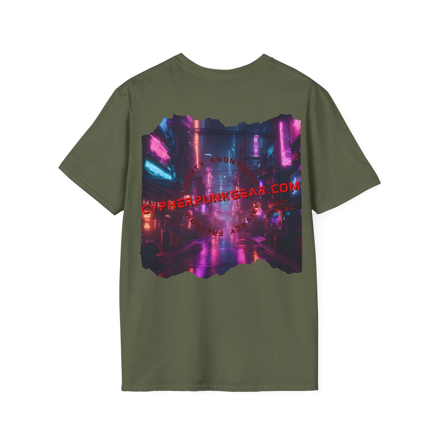 2 - sided cypherpunkgear Logo DKcolors Unisex T-Shirt by cypherpunkgear – cypherpunkgear.com | Cypherpunk Merch
