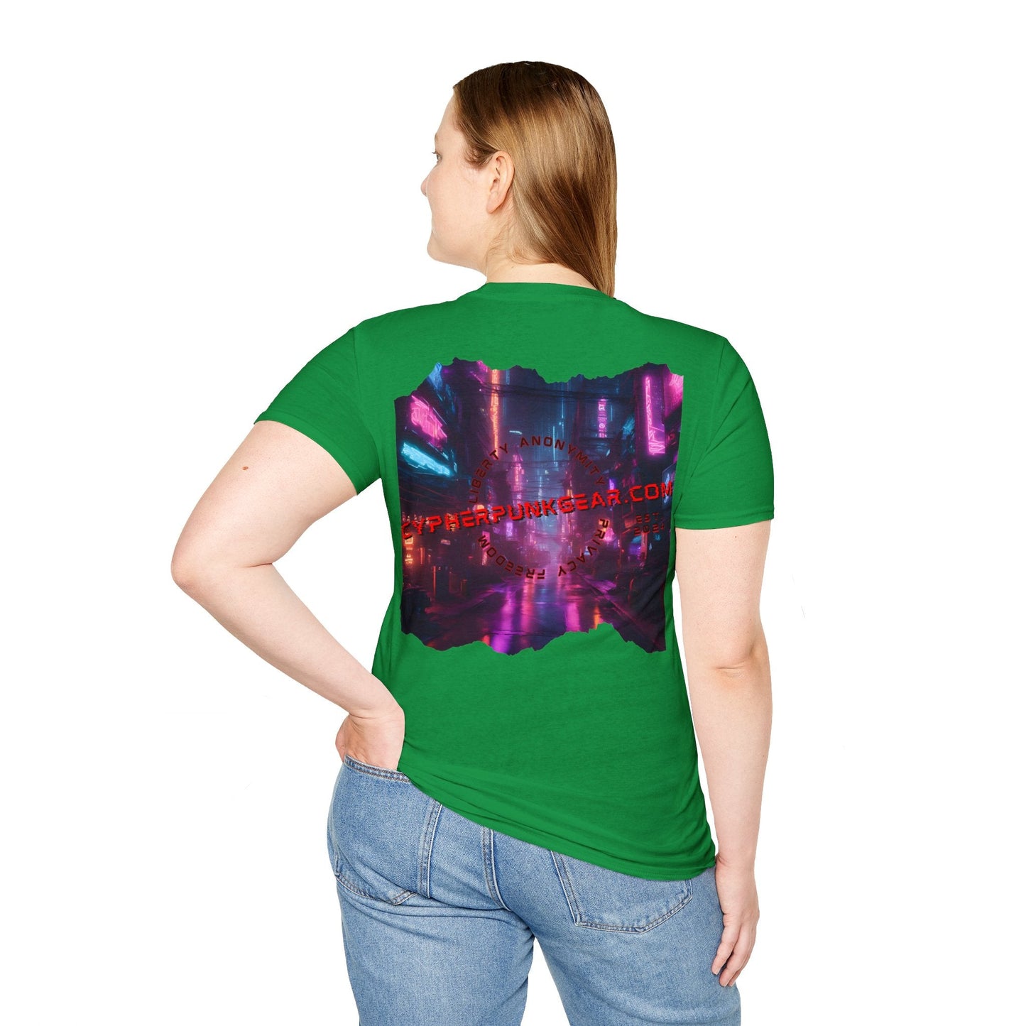 2 - sided cypherpunkgear Logo DKcolors Unisex T-Shirt by cypherpunkgear – cypherpunkgear.com | Cypherpunk Merch