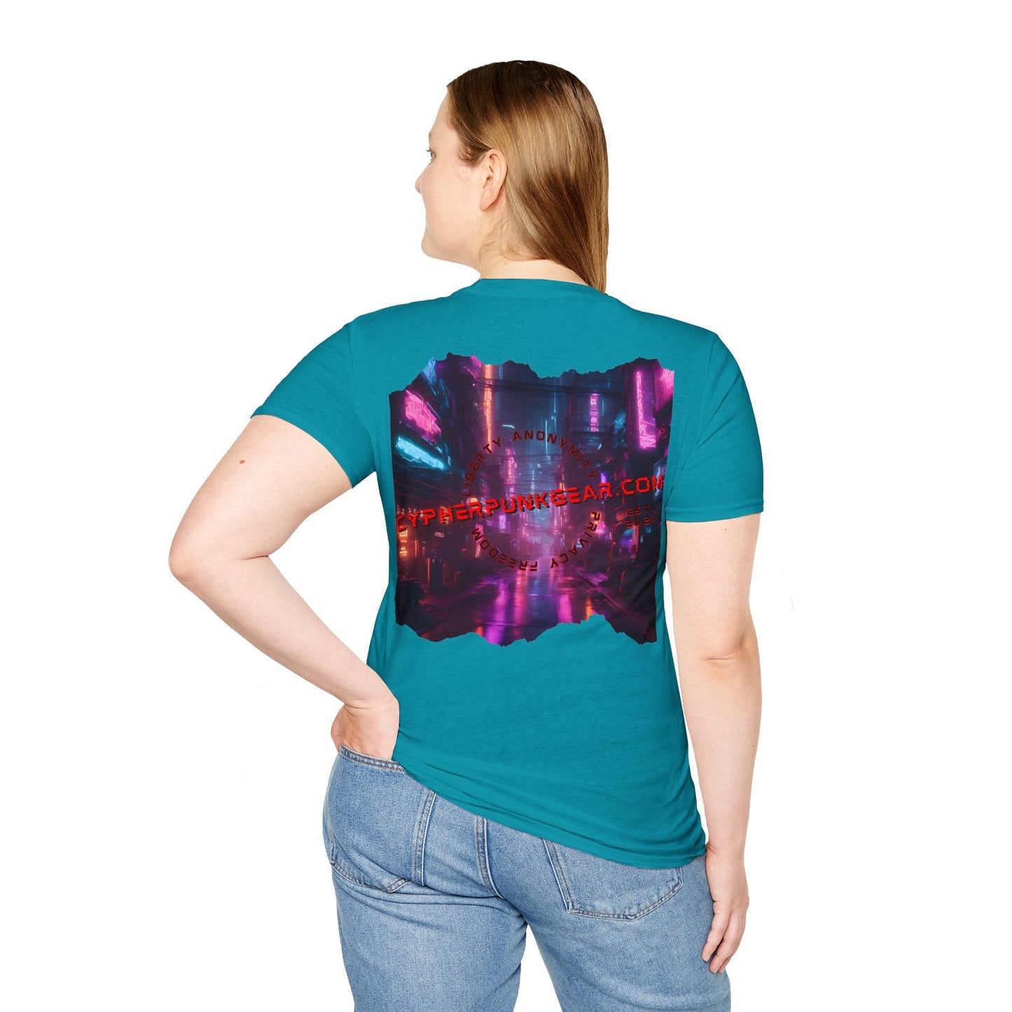 2 - sided cypherpunkgear Logo DKcolors Unisex T-Shirt by cypherpunkgear – cypherpunkgear.com | Cypherpunk Merch