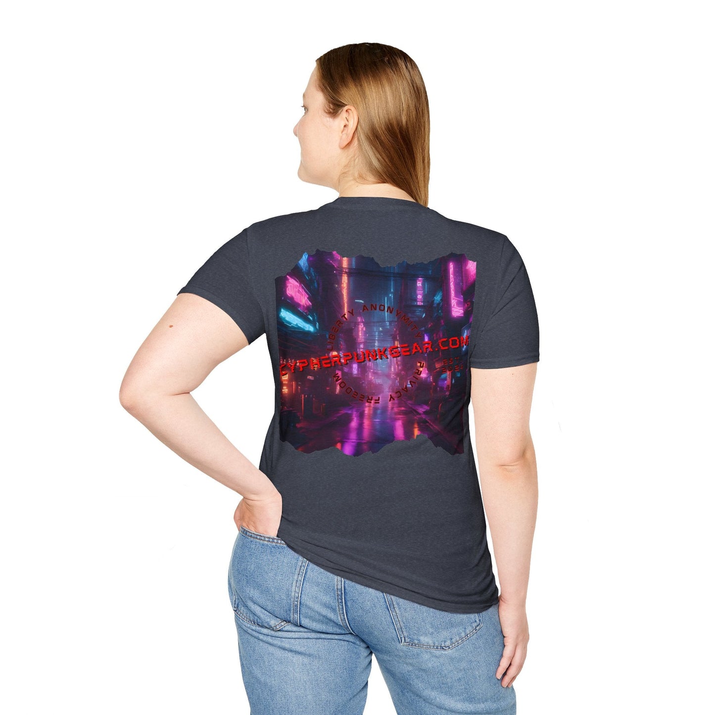 2 - sided cypherpunkgear Logo DKcolors Unisex T-Shirt by cypherpunkgear – cypherpunkgear.com | Cypherpunk Merch