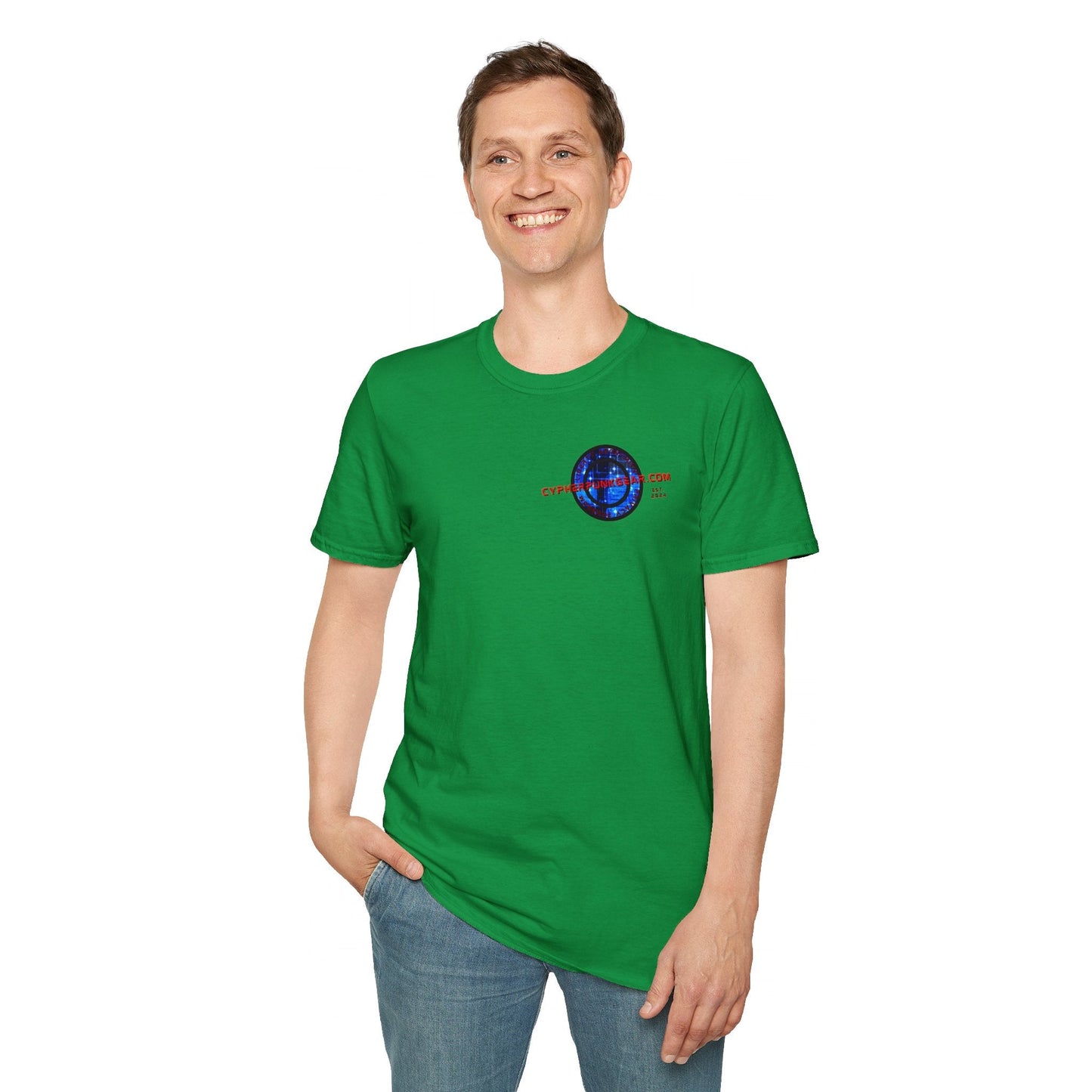 2 - sided cypherpunkgear Logo DKcolors Unisex T-Shirt by cypherpunkgear – cypherpunkgear.com | Cypherpunk Merch