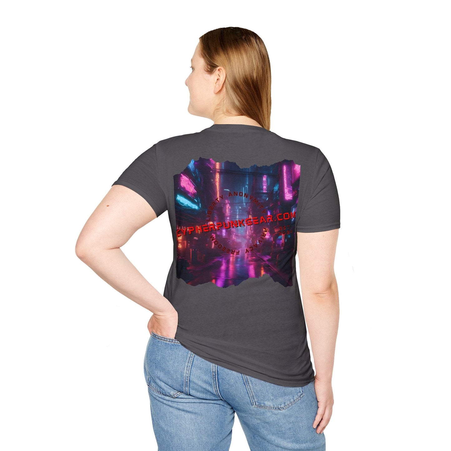 2 - sided cypherpunkgear Logo DKcolors Unisex T-Shirt by cypherpunkgear – cypherpunkgear.com | Cypherpunk Merch