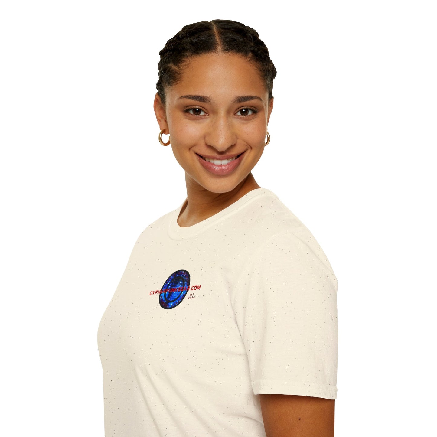 2 - sided cypherpunkgear Logo LTcolors Unisex T-Shirt by cypherpunkgear – cypherpunkgear.com | Cypherpunk Merch