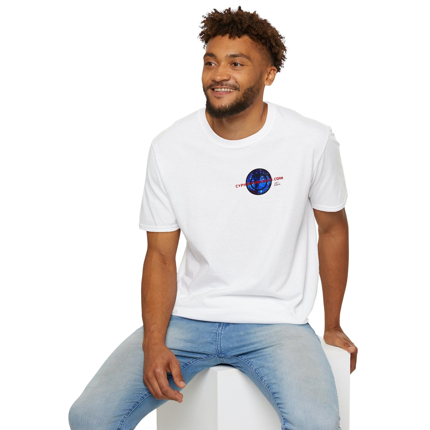 2 - sided cypherpunkgear Logo LTcolors Unisex T-Shirt by cypherpunkgear – cypherpunkgear.com | Cypherpunk Merch