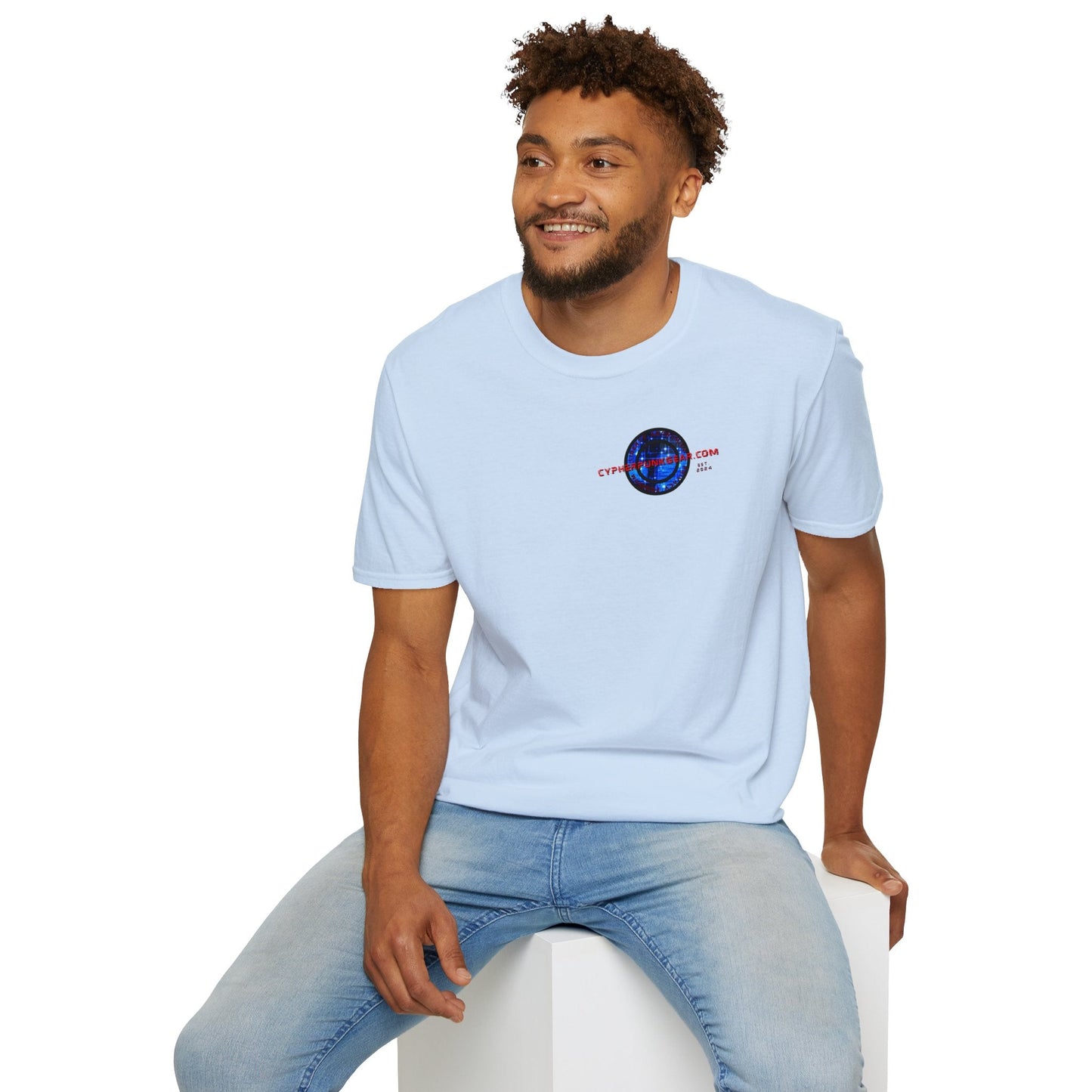 2 - sided cypherpunkgear Logo LTcolors Unisex T-Shirt by cypherpunkgear – cypherpunkgear.com | Cypherpunk Merch
