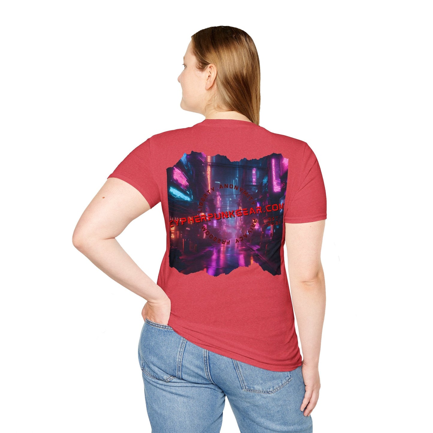 2 - sided cypherpunkgear Logo LTcolors Unisex T-Shirt by cypherpunkgear – cypherpunkgear.com | Cypherpunk Merch