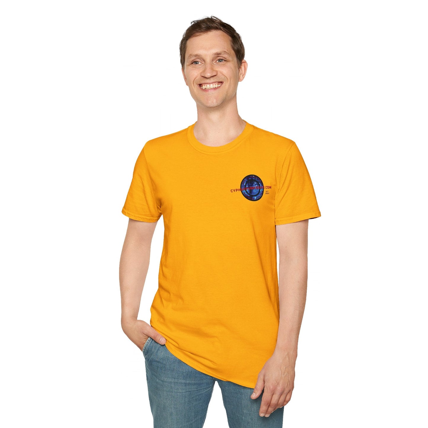 2 - sided Cypherpunkgear logo Unisex T-Shirt by cypherpunkgear – cypherpunkgear.com | Cypherpunk Merch