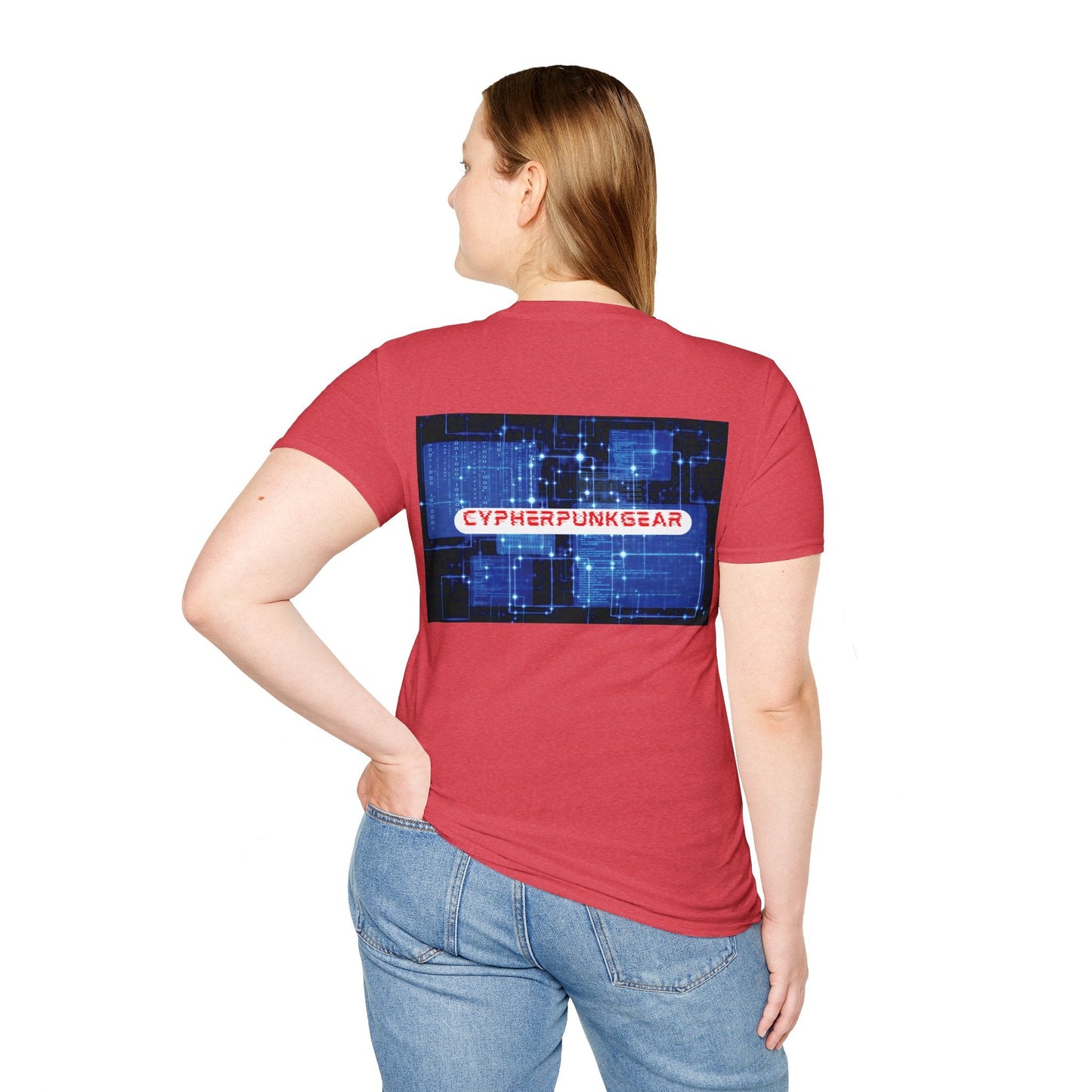 2 - sided Cypherpunkgear logo Unisex T-Shirt by cypherpunkgear – cypherpunkgear.com | Cypherpunk Merch