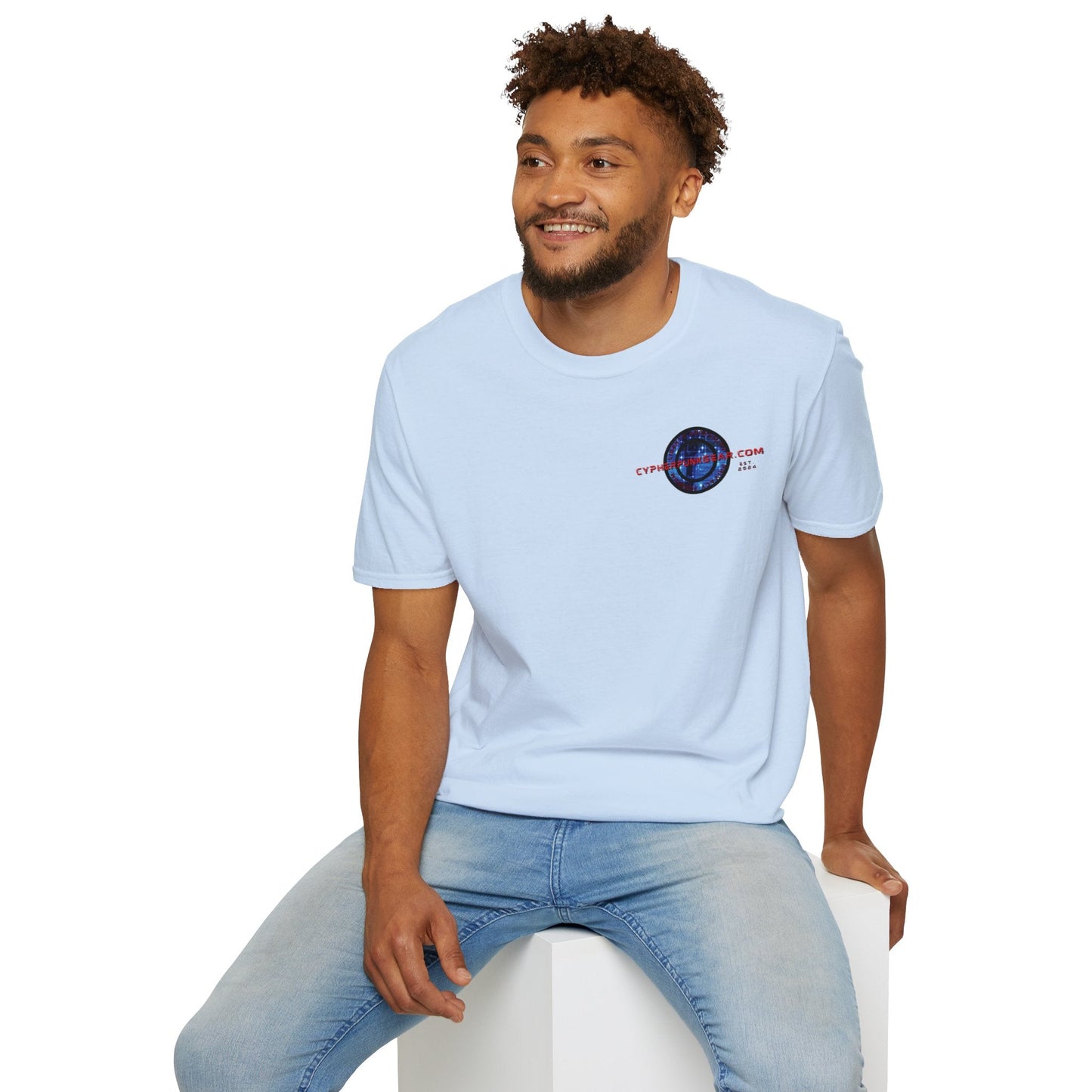 2 - sided Cypherpunkgear logo Unisex T-Shirt by cypherpunkgear – cypherpunkgear.com | Cypherpunk Merch