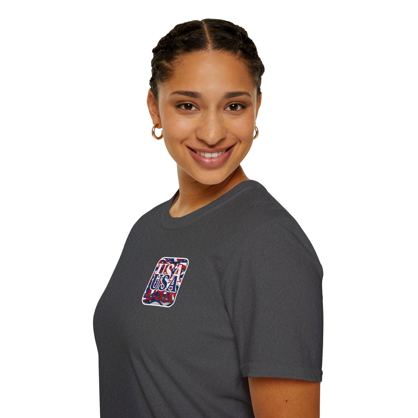2 - sided Red White and BLUE USA Patriot DKcolors Unisex T-Shirt by cypherpunkgear – cypherpunkgear.com | Cypherpunk Merch