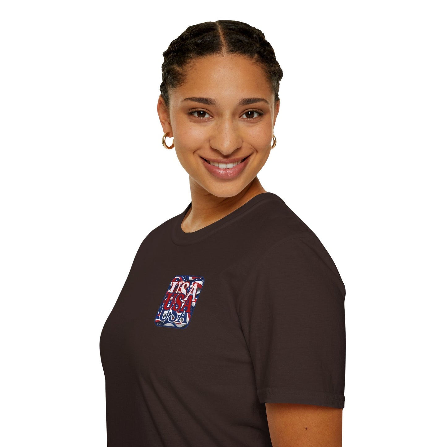 2 - sided RED White and Blue USA Patriot DKcolors Unisex T-Shirt by cypherpunkgear – cypherpunkgear.com | Cypherpunk Merch