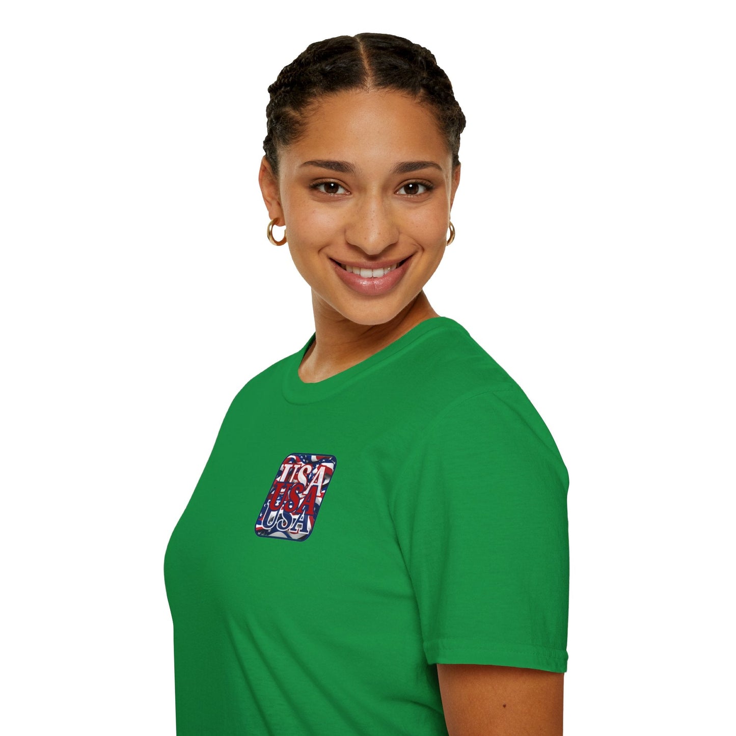 2 - sided RED White and Blue USA Patriot DKcolors Unisex T-Shirt by cypherpunkgear – cypherpunkgear.com | Cypherpunk Merch