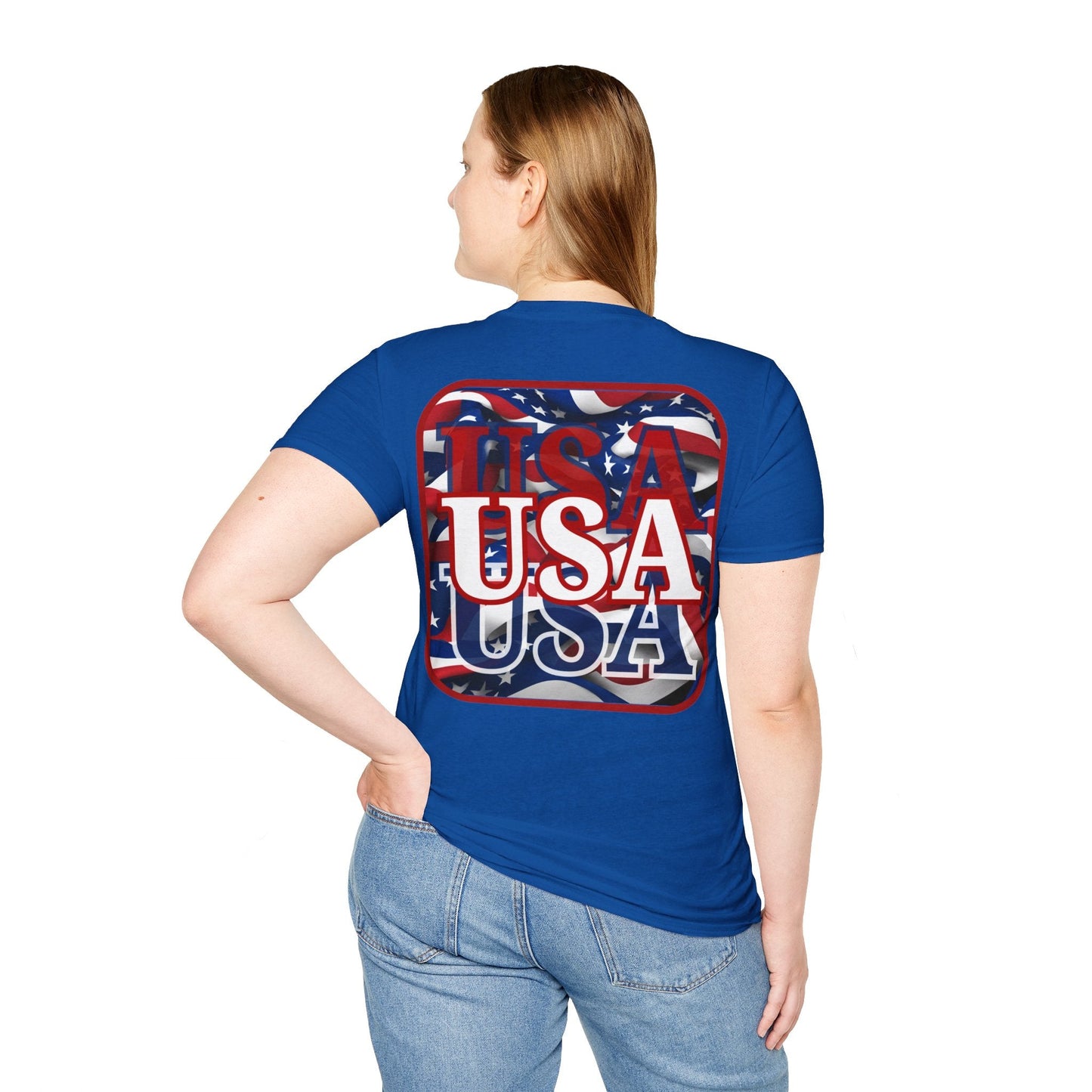 2 - sided Red WHITE and Blue USA Patriot DKcolors Unisex T-Shirt by cypherpunkgear – cypherpunkgear.com | Cypherpunk Merch